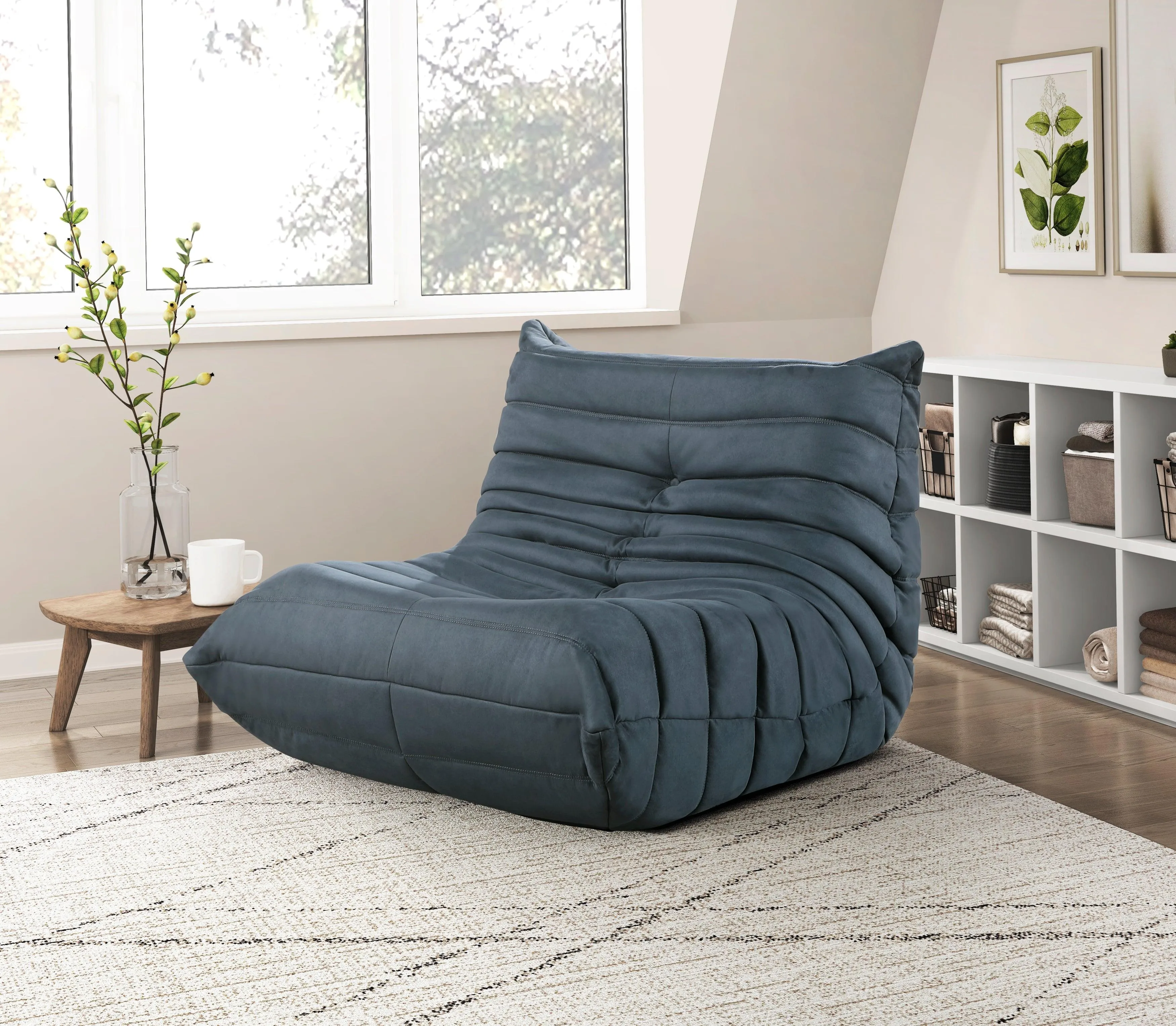 1203 Togo Charcoal Accent Chair - Image 4