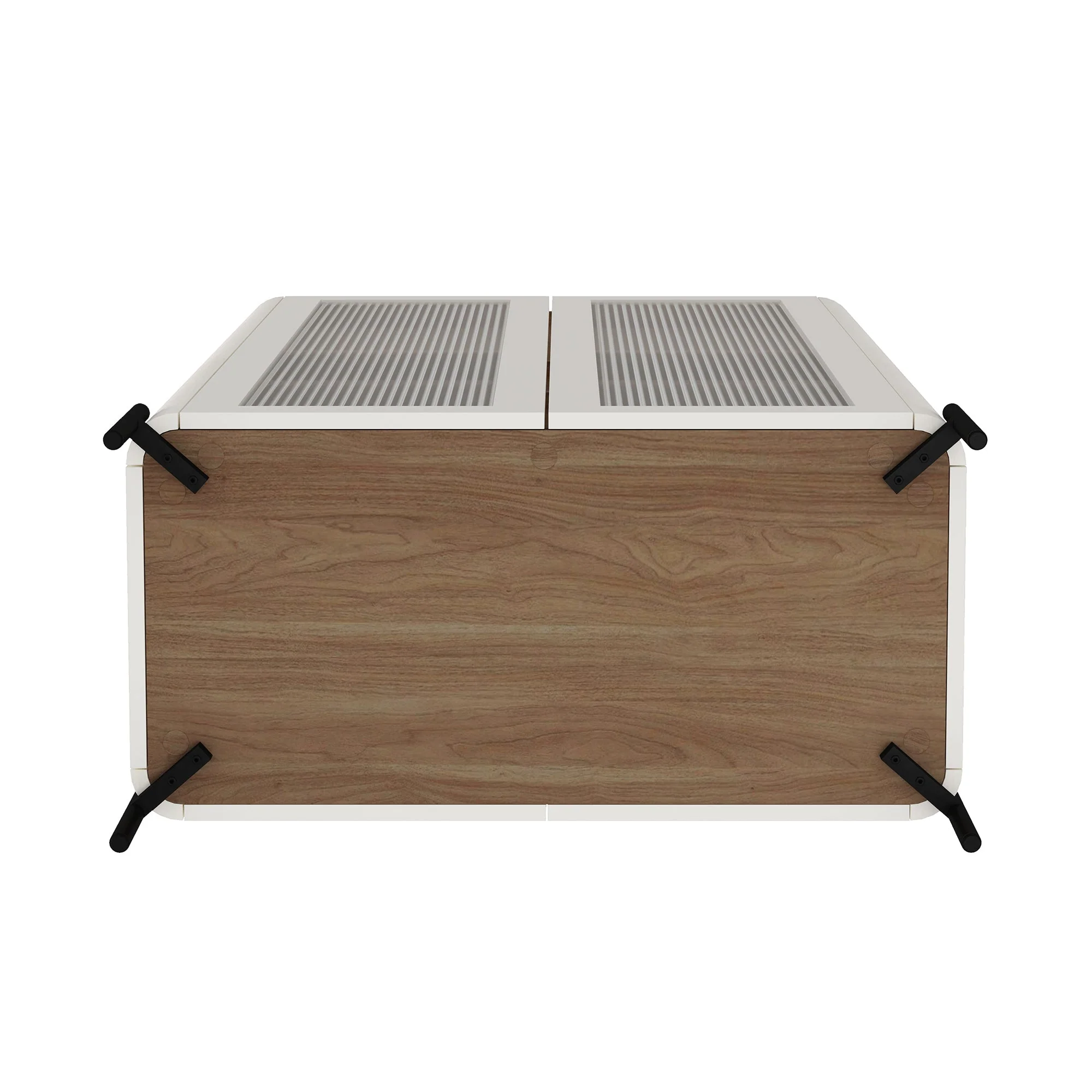 2-Piece Abbey Accent Cabinet and Bookcase in Maple and Off White - Image 20