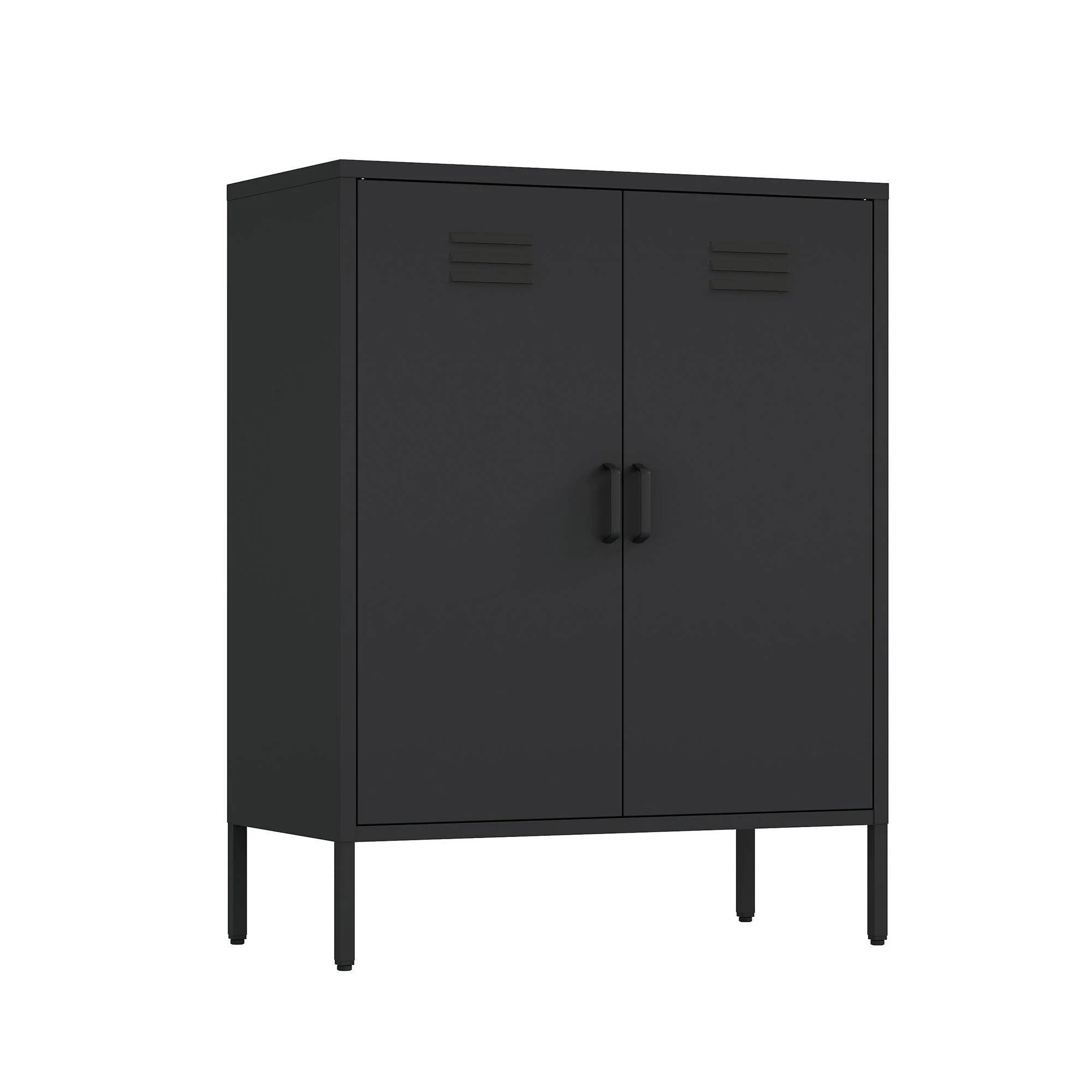 2-Piece Naomi Accent Cabinet and Storage Cabinet in Black - Image 7