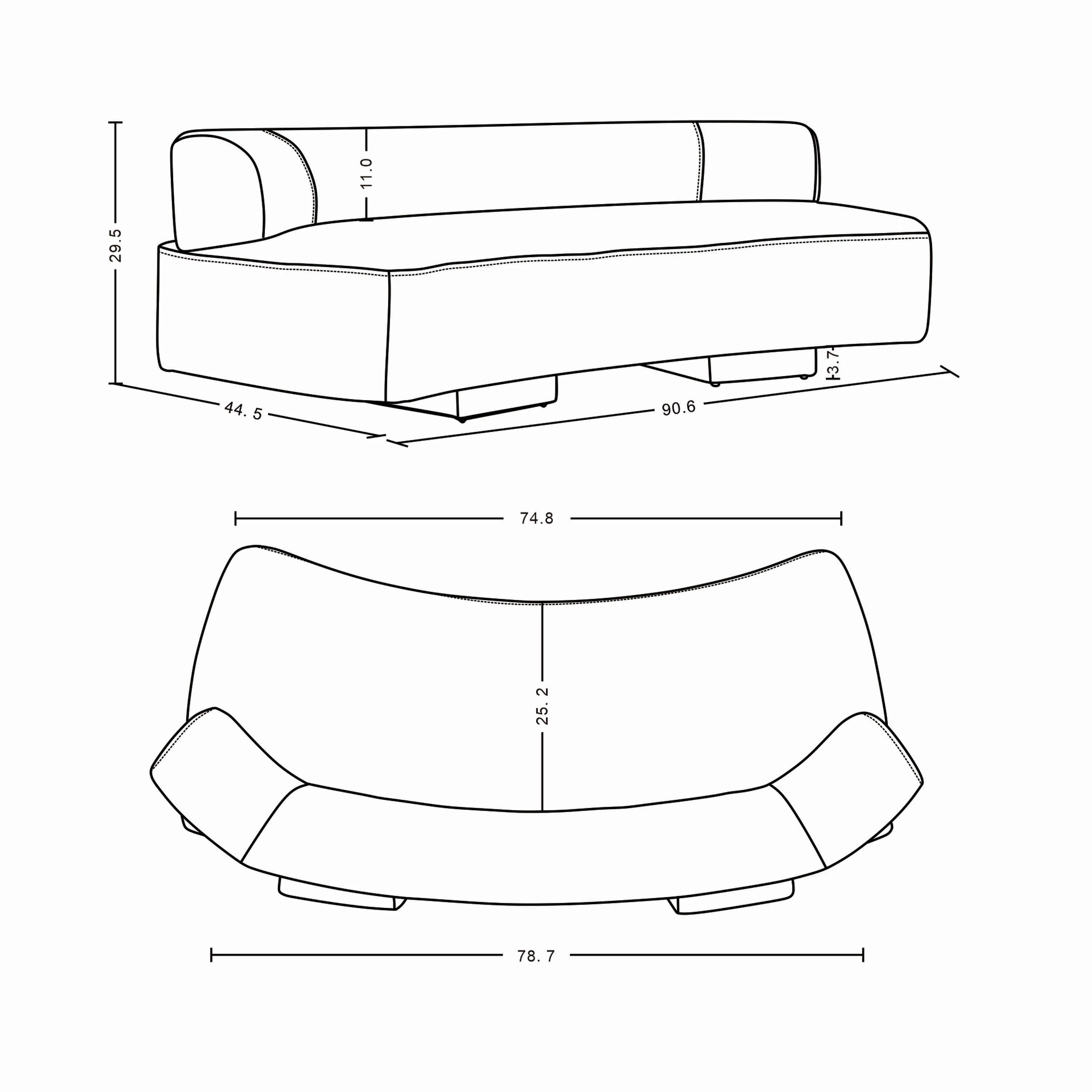 2-Piece Verandah 90.6" Sofa and 112" XL Sofa in Olive Green - Image 3