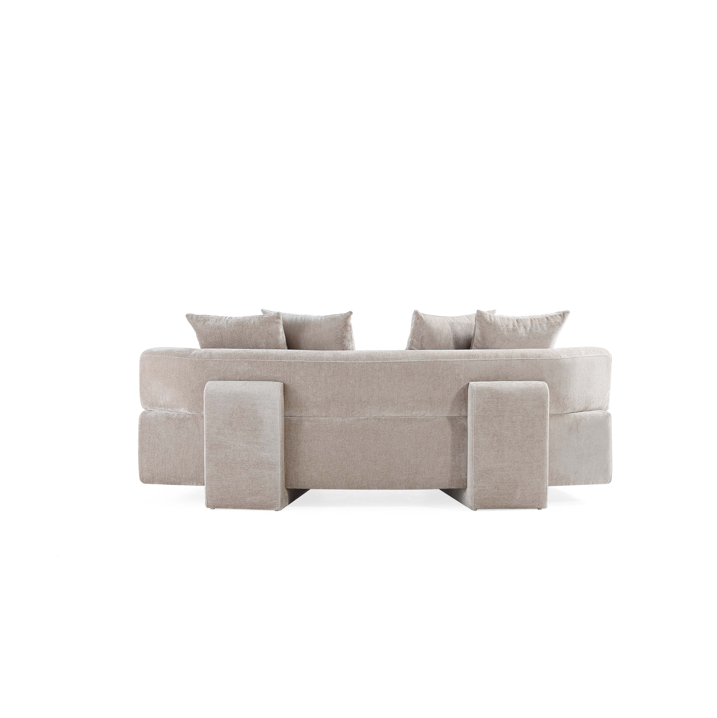 3-Piece Verandah 90.6" Sofa and 2 Accent Chairs in Beige - Image 18