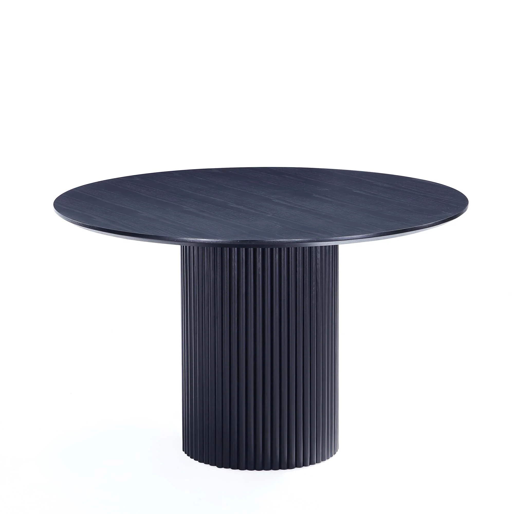 5-Piece Hathaway 47.24 Round Dining Set in Black with 4 Flor Dining Chairs in Grey - Image 6
