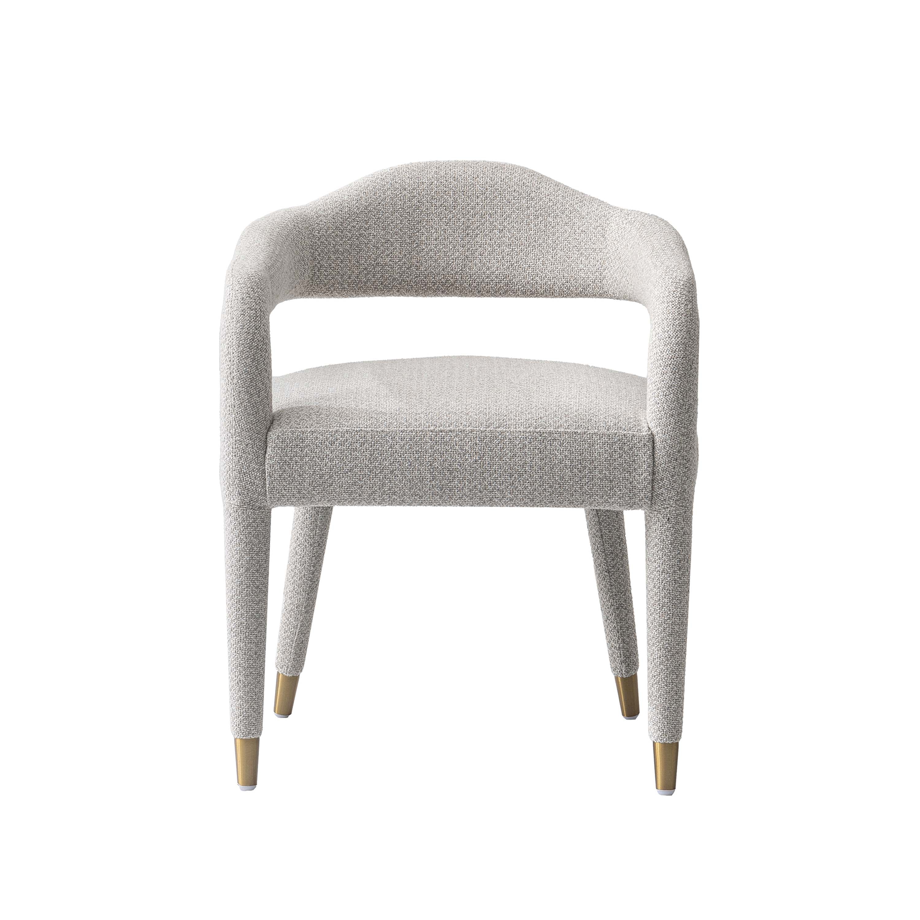 5-Piece Hathaway 47.24 Round Dining Set in Natural with 4 Aspen Dining Chairs in Silver Lining - Image 7