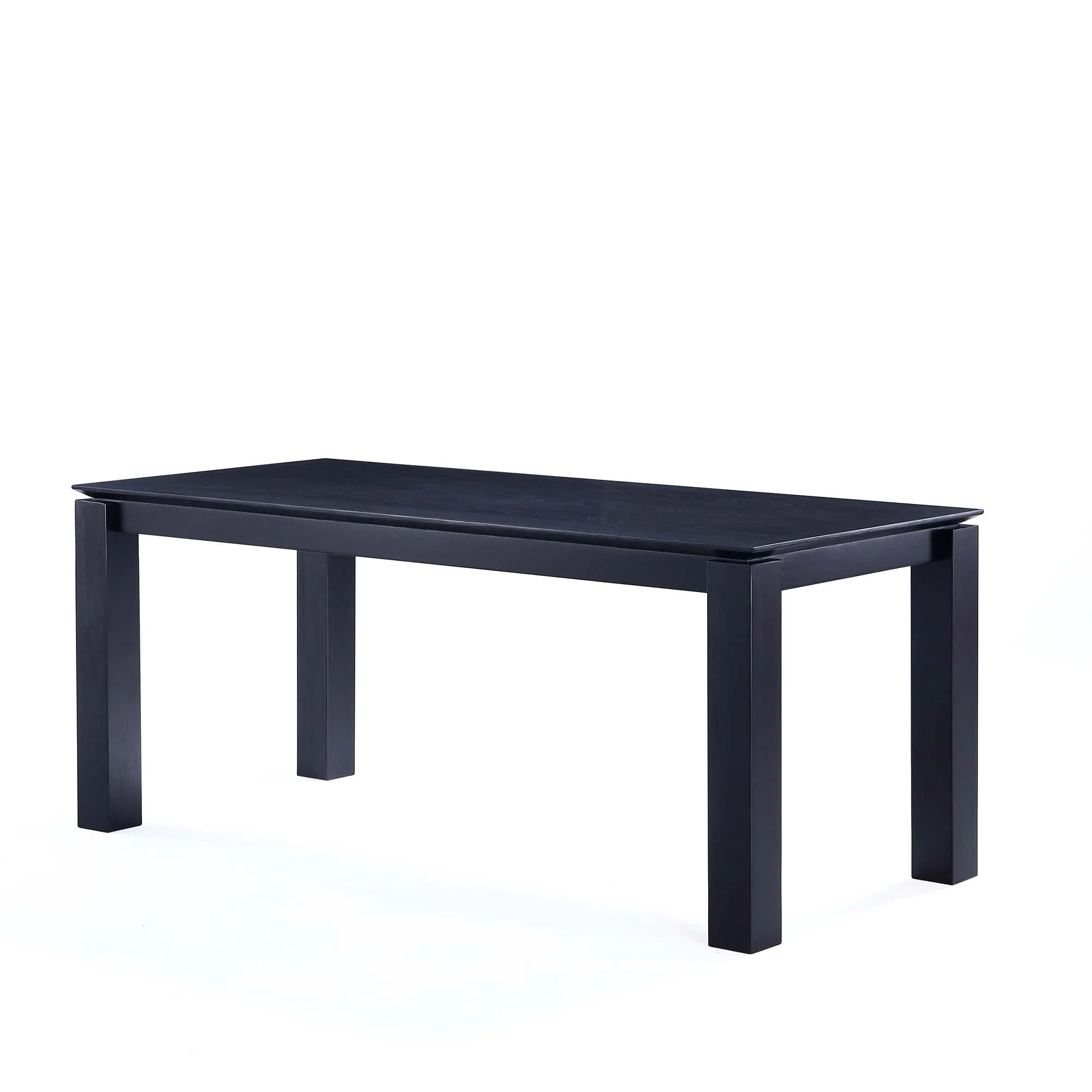 5-Piece Rockaway 70.86 Dining Set with 4 Carrington Chairs in Black and Midnight Blue - Image 17