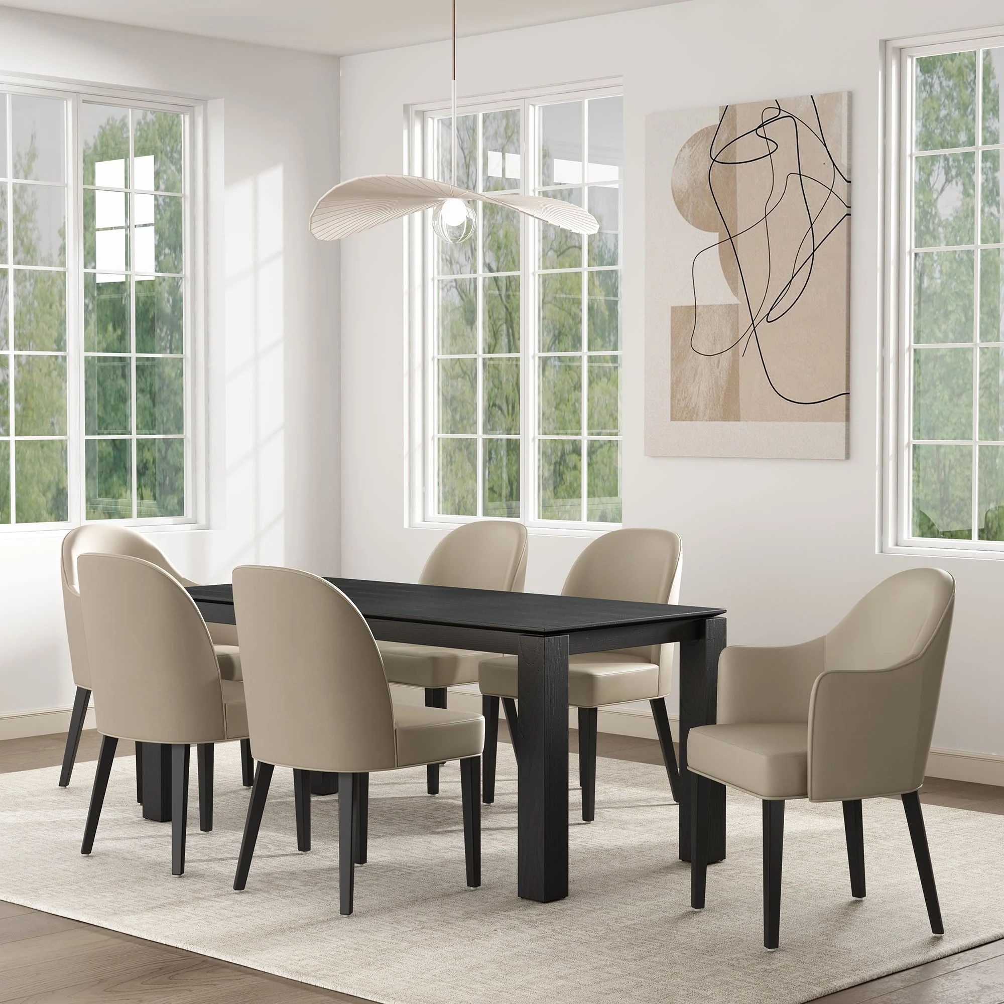 6-Piece Hillman Dining Chair and Arm Chair in Sand - Image 2