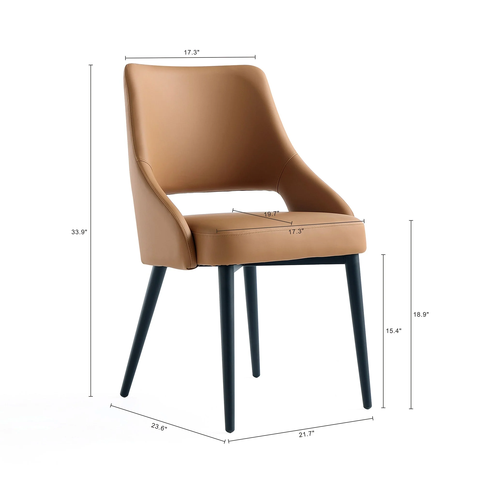 6-Piece Tremont Dining Chair in Saddle - Image 3