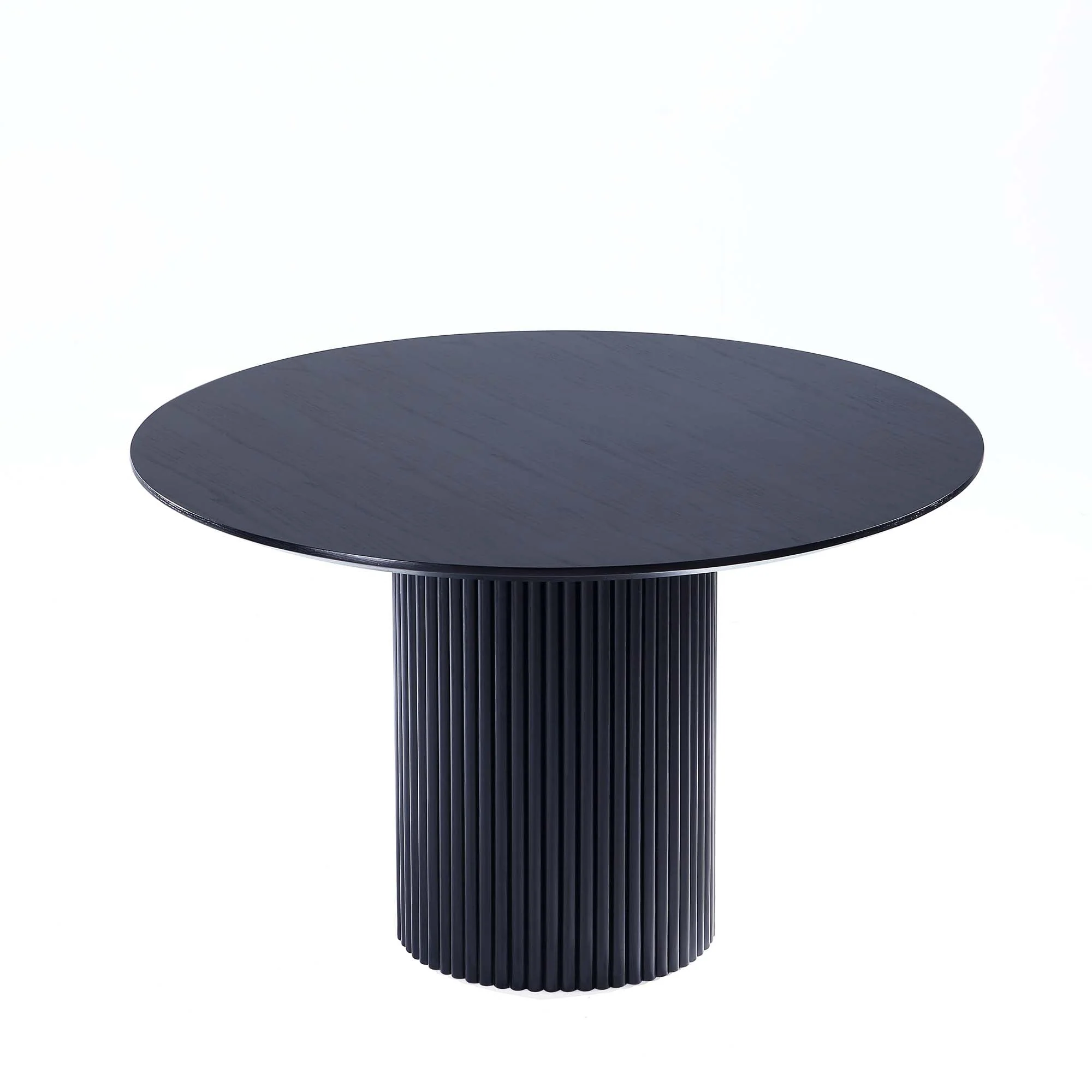 7-Piece Hathaway 59.05 Round Dining Set in Black with 6 Flor Dining Chairs in Grey - Image 16