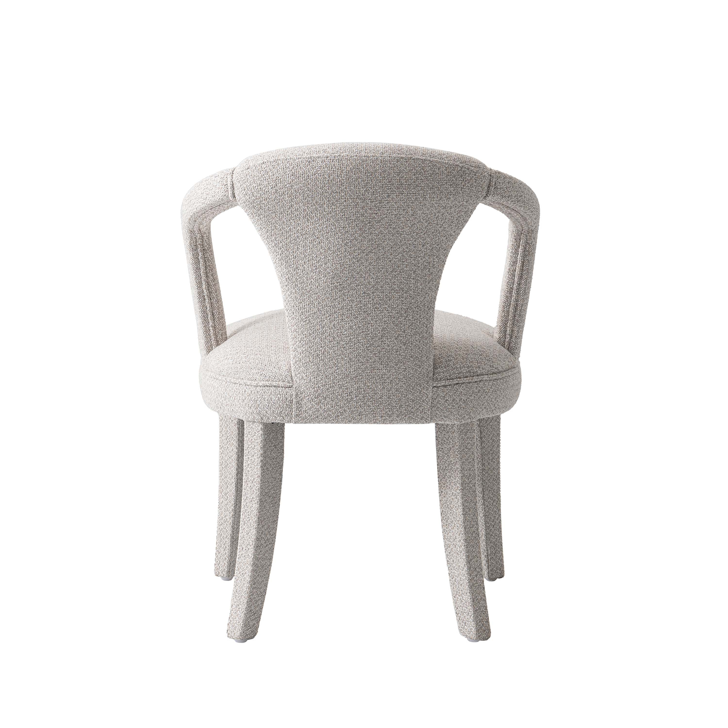 7-Piece Hathaway 59.05 Round Dining Set in Black with 6 Flor Dining Chairs in Silver Lining - Image 12