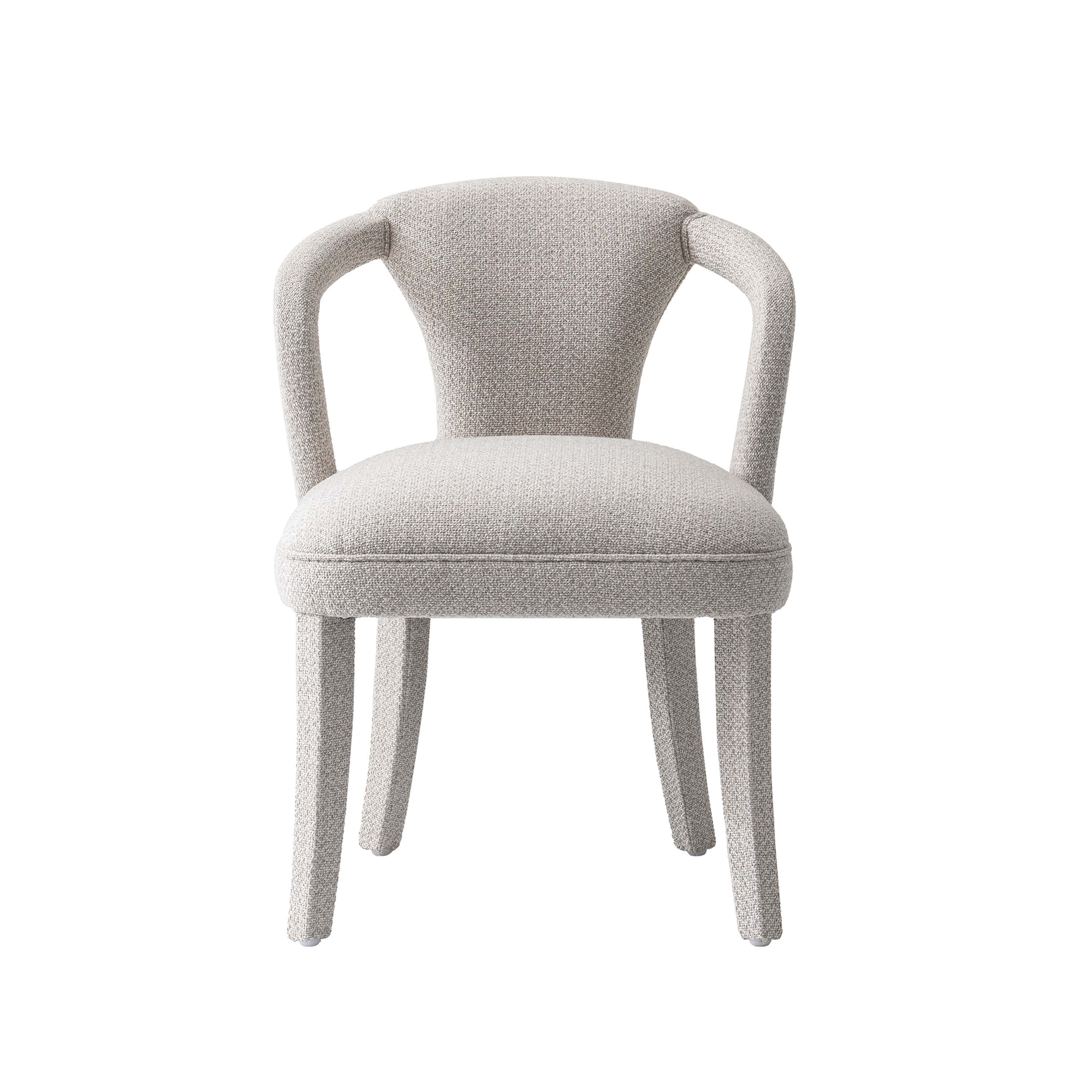 7-Piece Hathaway 59.05 Round Dining Set in Natural with 6 Flor Dining Chairs in Silver Lining - Image 7
