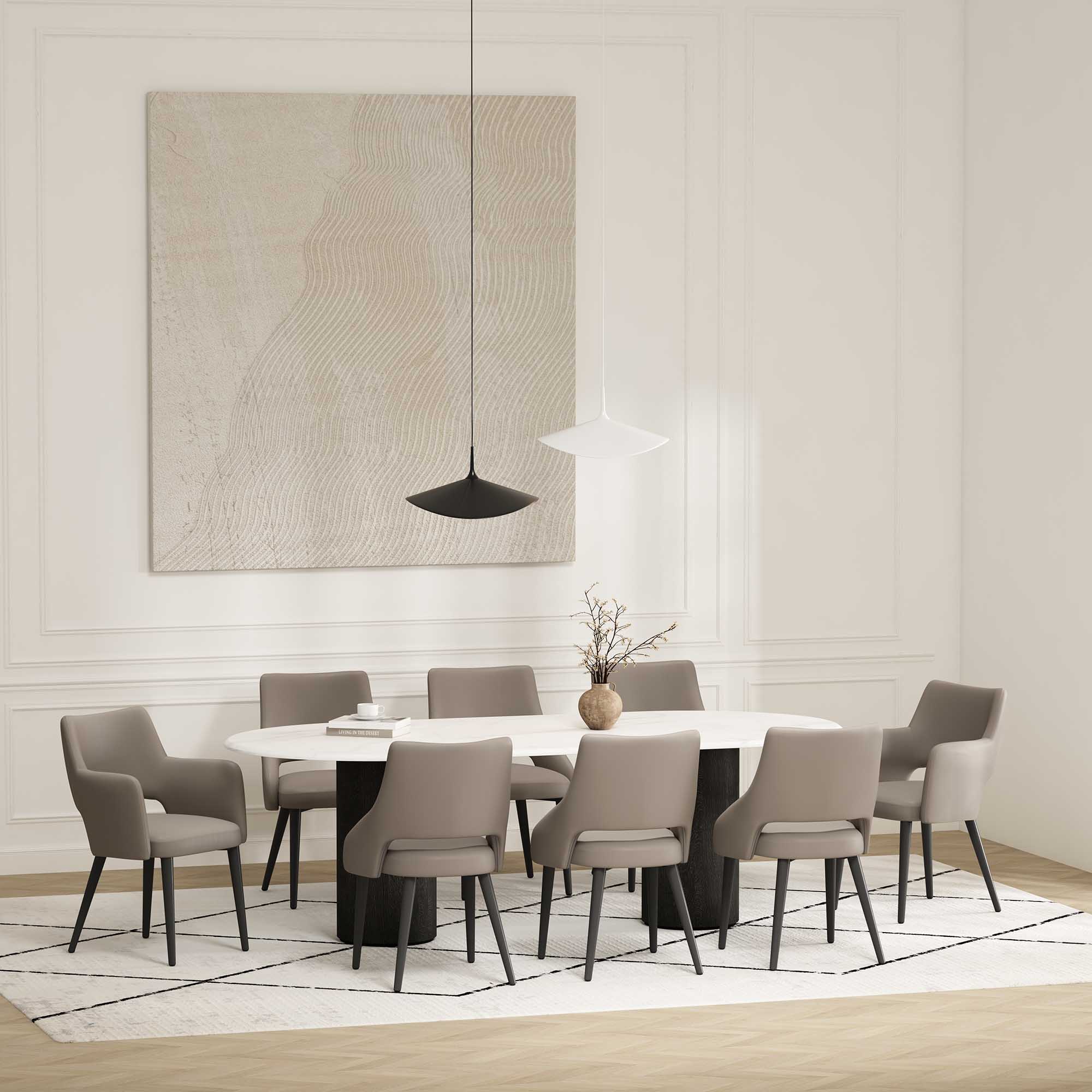 8-Piece Tremont Dining Chair in Taupe - Image 2