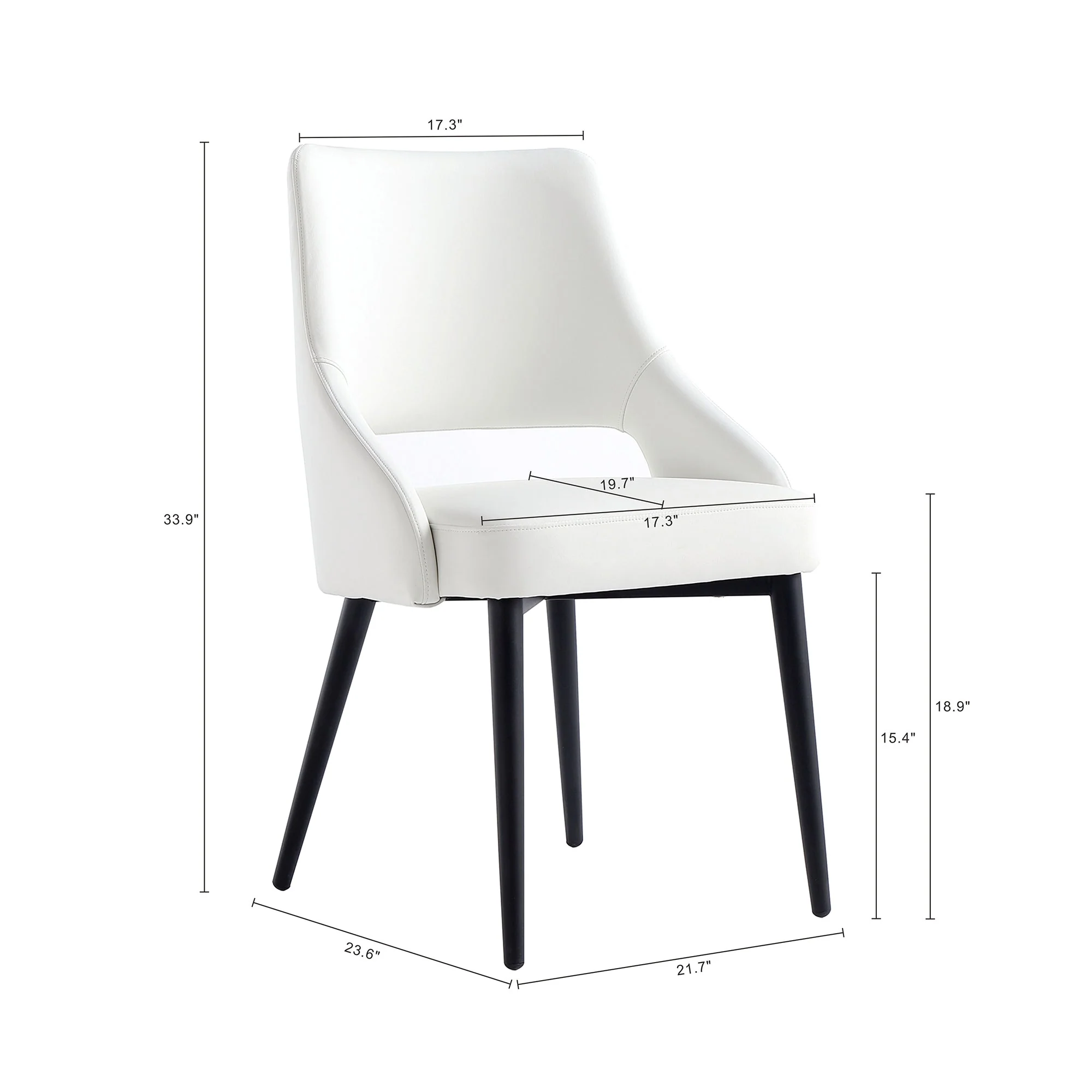8-Piece Tremont Dining Chair in White - Image 3