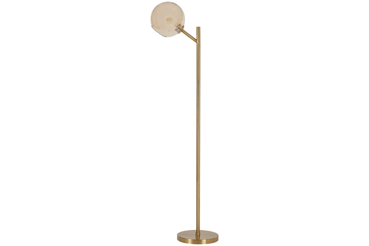 Abanson Amber/Gold Finish Floor Lamp - Image 2