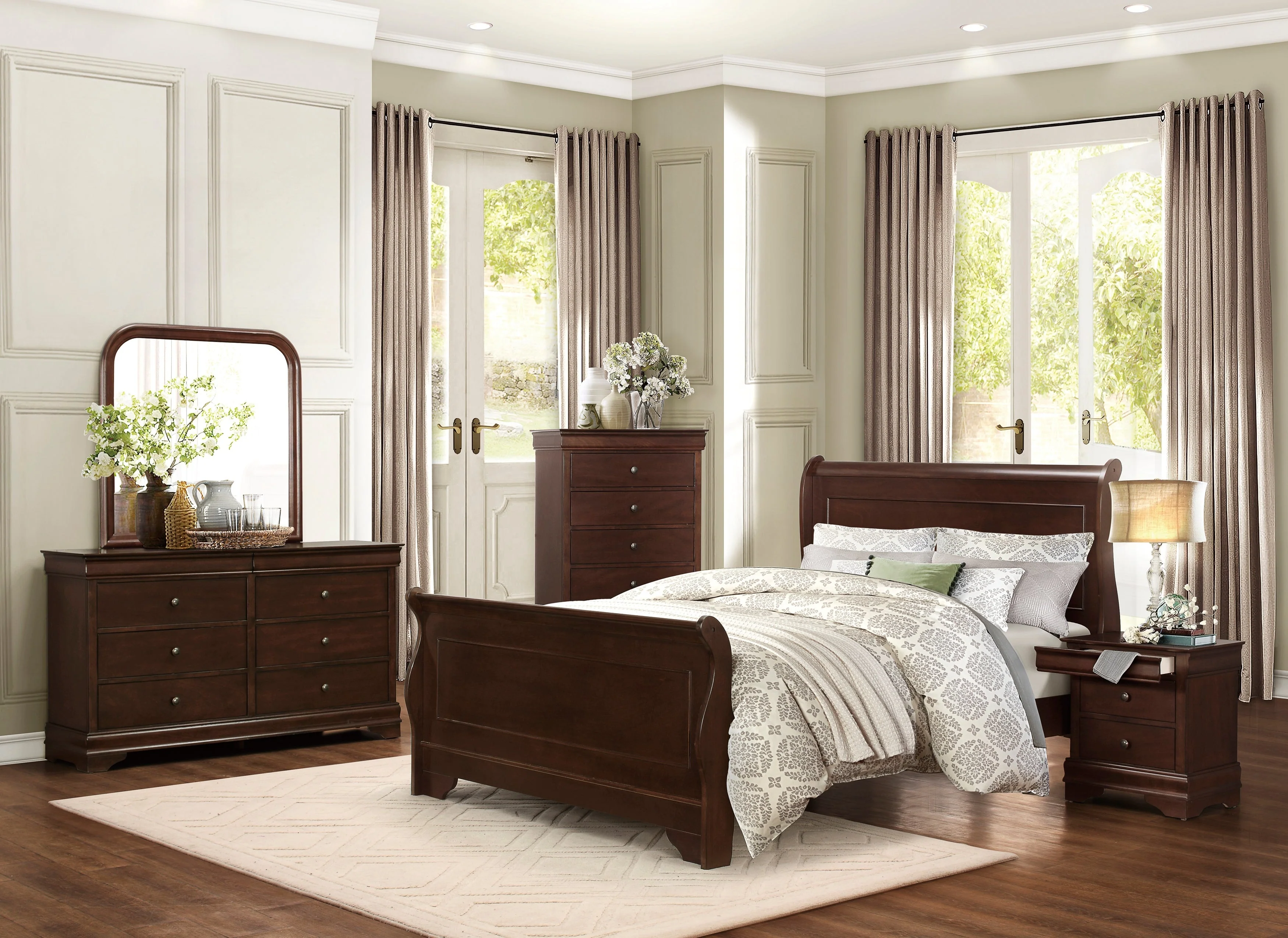 Abbeville Cherry California King Bed - Image 3