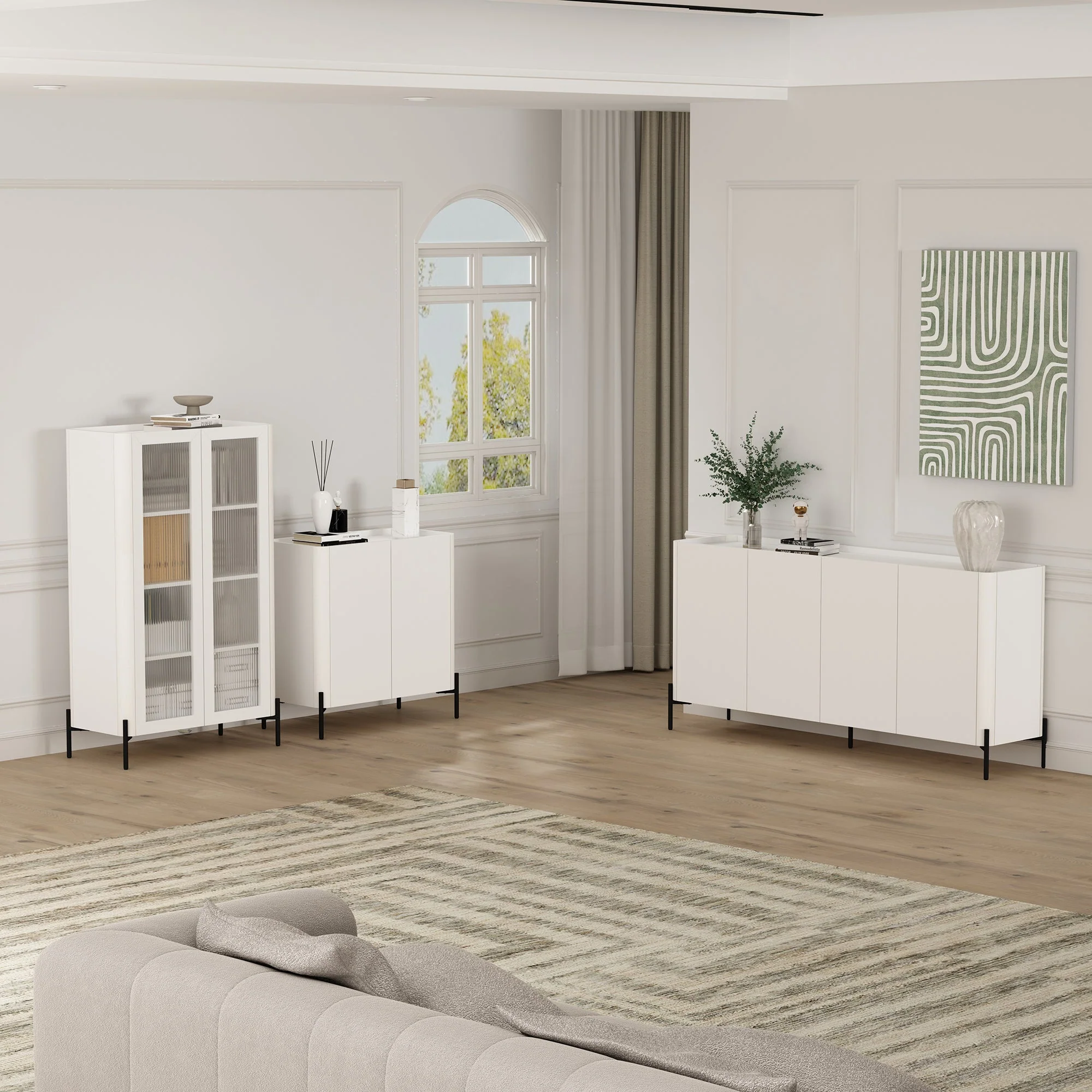 Abbey 66.9" Sideboard in White - Image 13