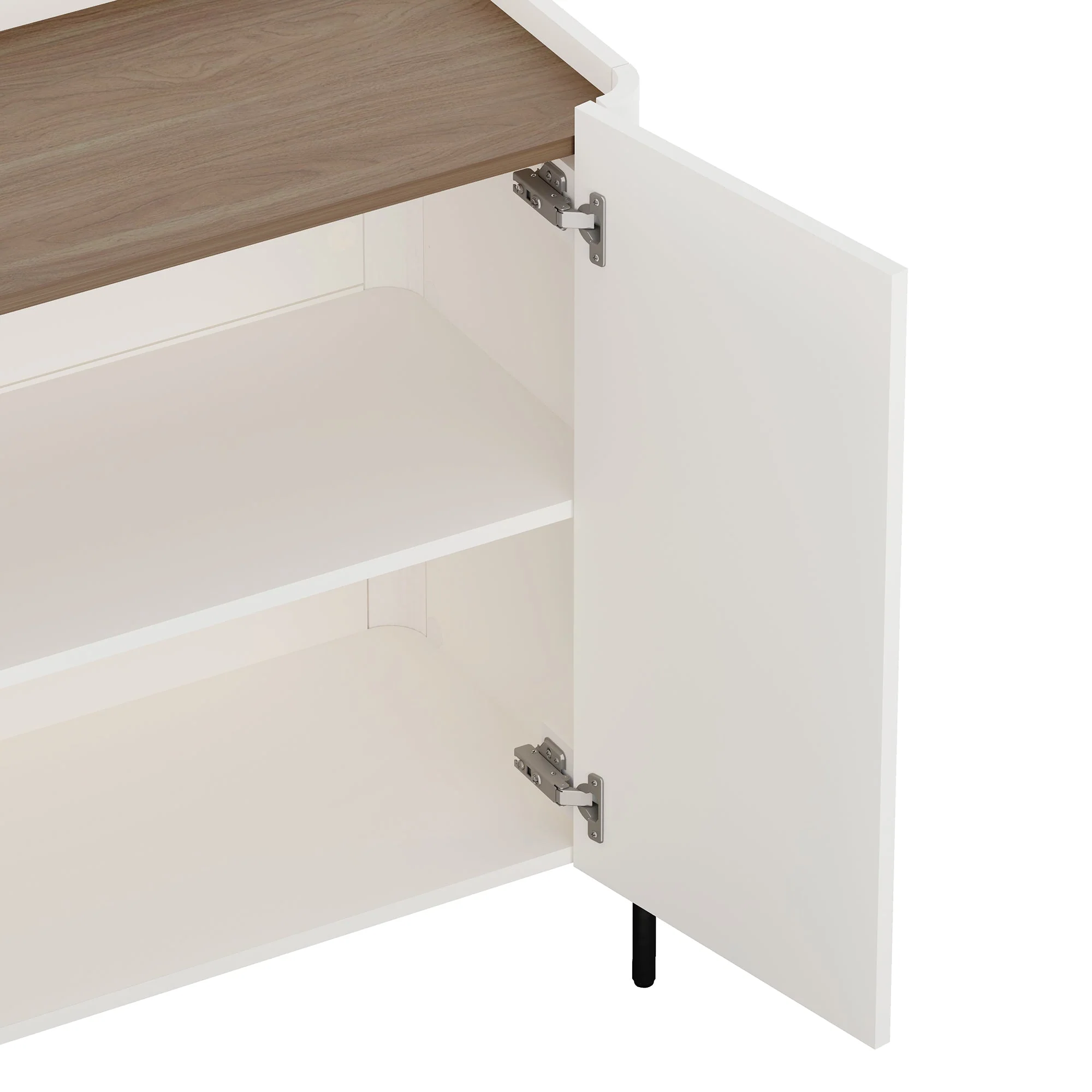 Abbey Accent Cabinet in Maple and Off White - Image 6