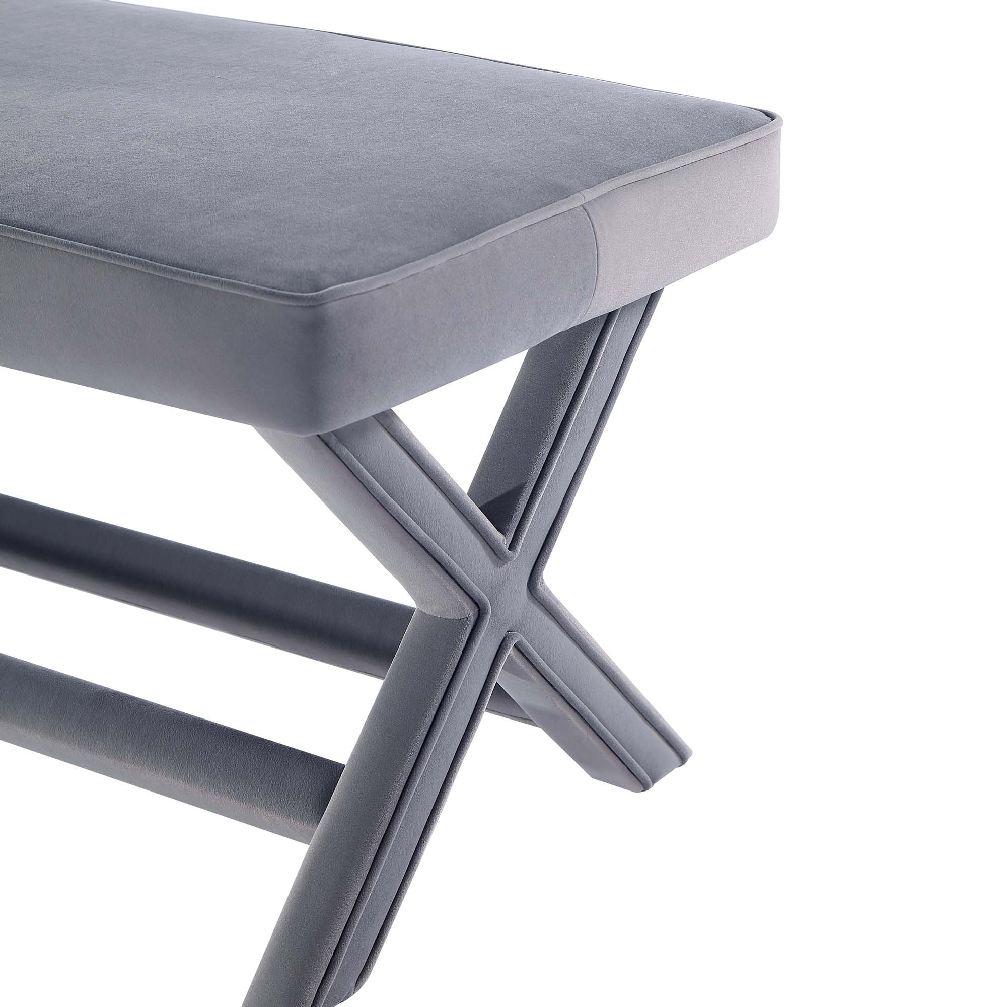 Abigail Double Ottoman Bench in Grey - Image 5