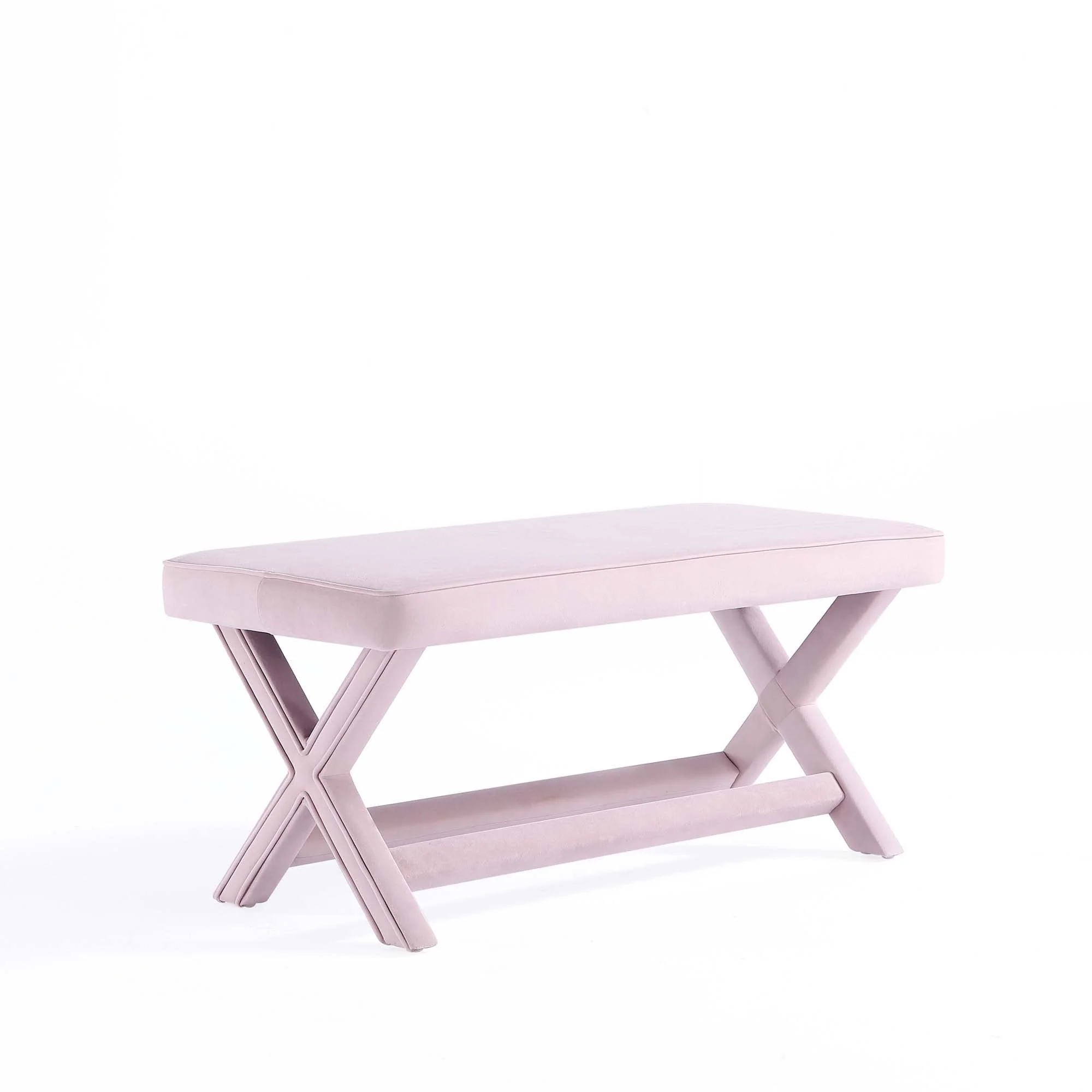 Abigail Double Ottoman Bench in Pink - Image 2