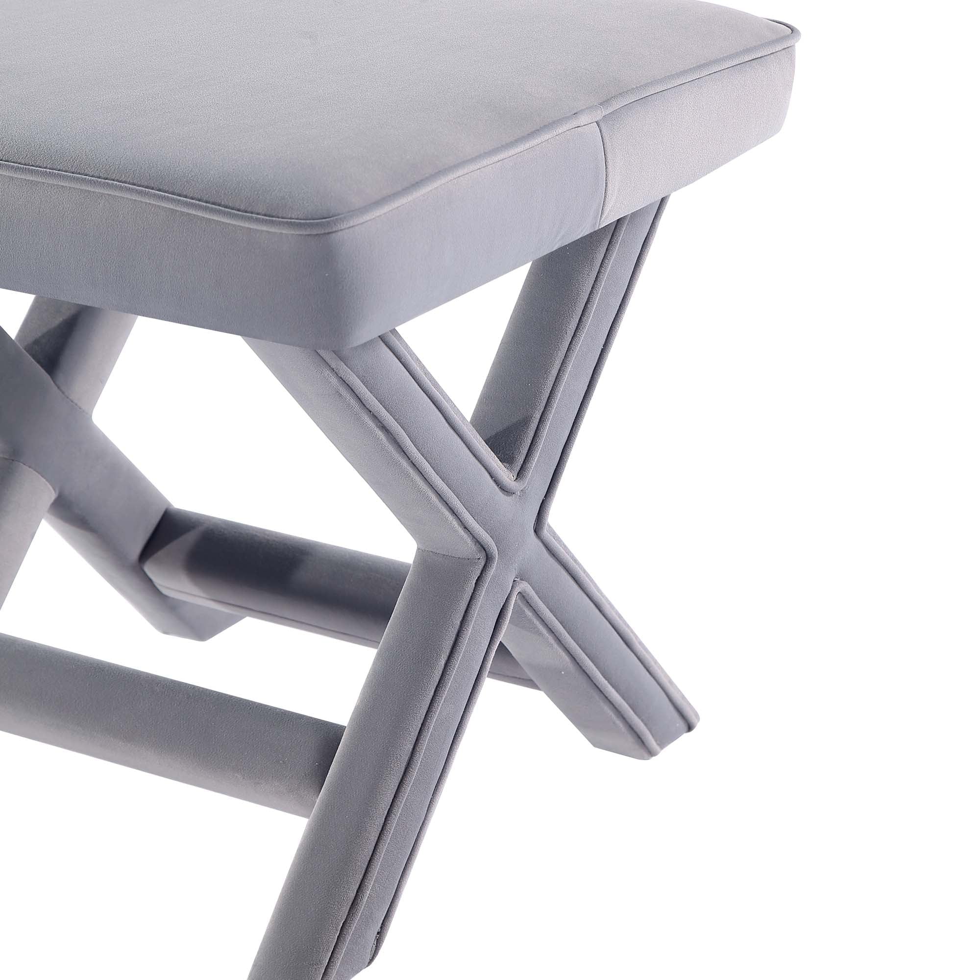 Abigail Single Ottoman Bench in Grey - Image 5