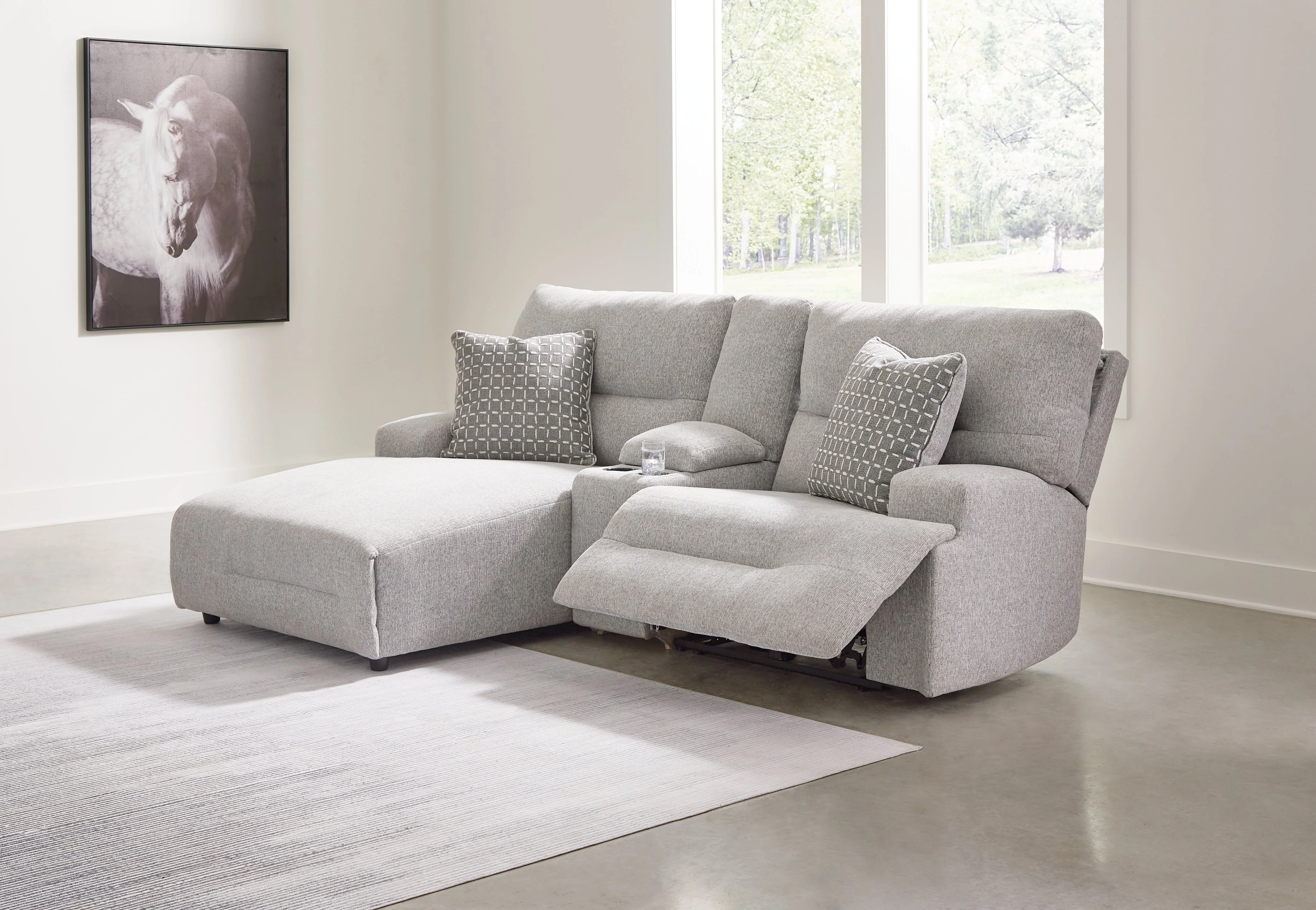 Acklen Place Pewter 3-Piece Left Arm Facing Chaise Power Reclining Sectional - Image 2