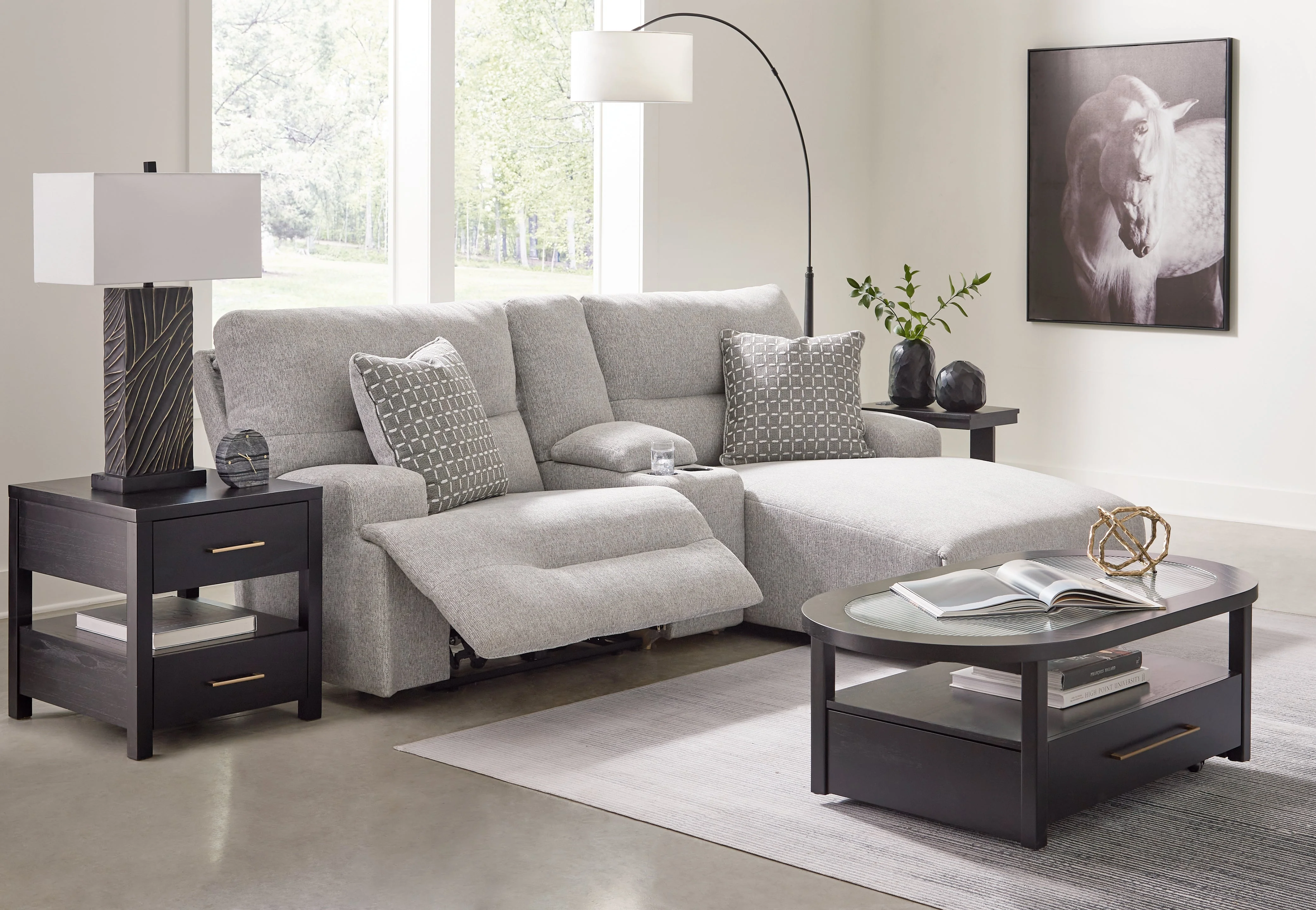 Acklen Place Pewter 3-Piece Right Arm Facing Chaise Power Reclining Sectional - Image 9