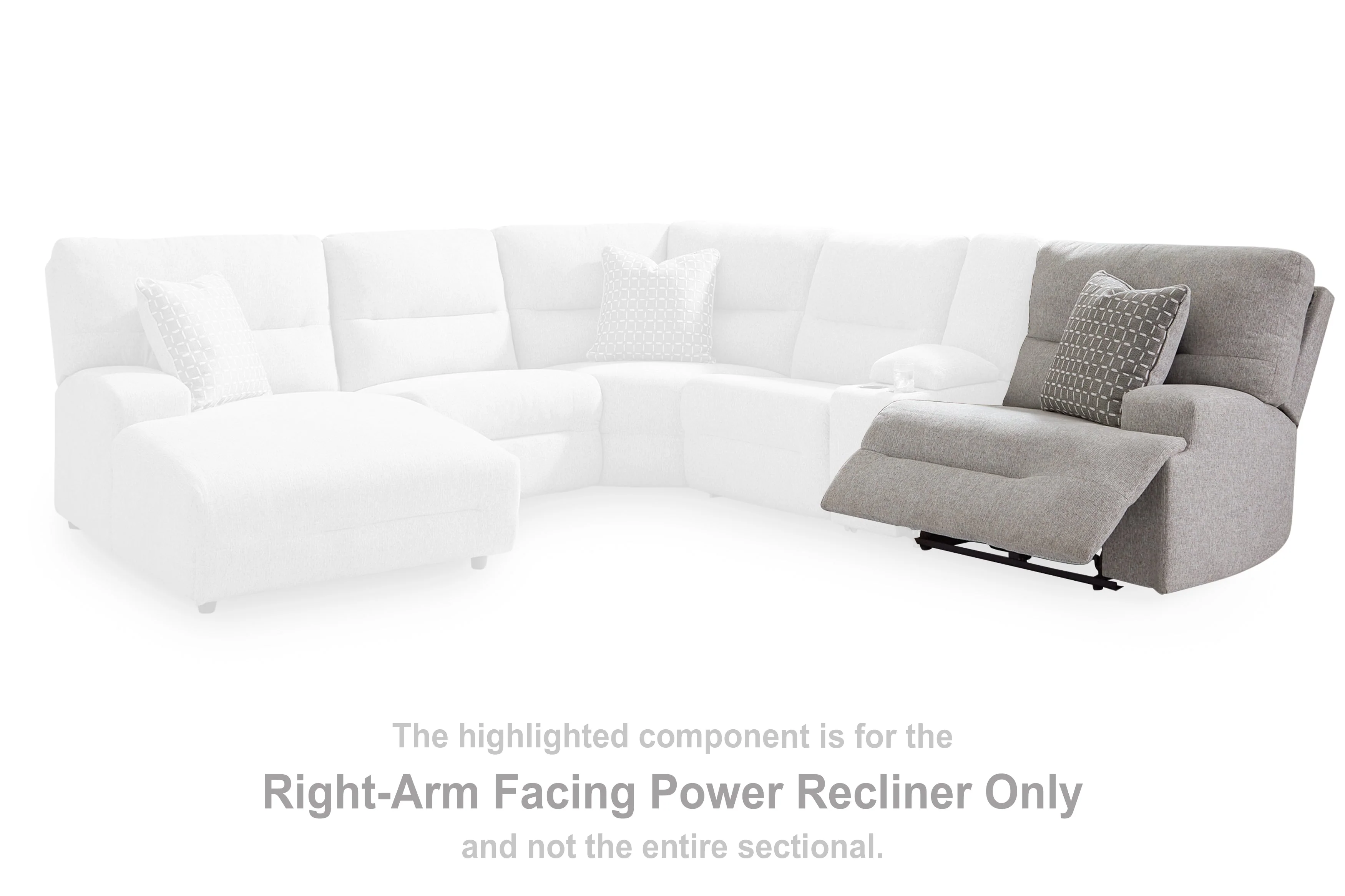 Acklen Place Pewter 5-Piece Dual Power Reclining Modular Sectional - Image 25