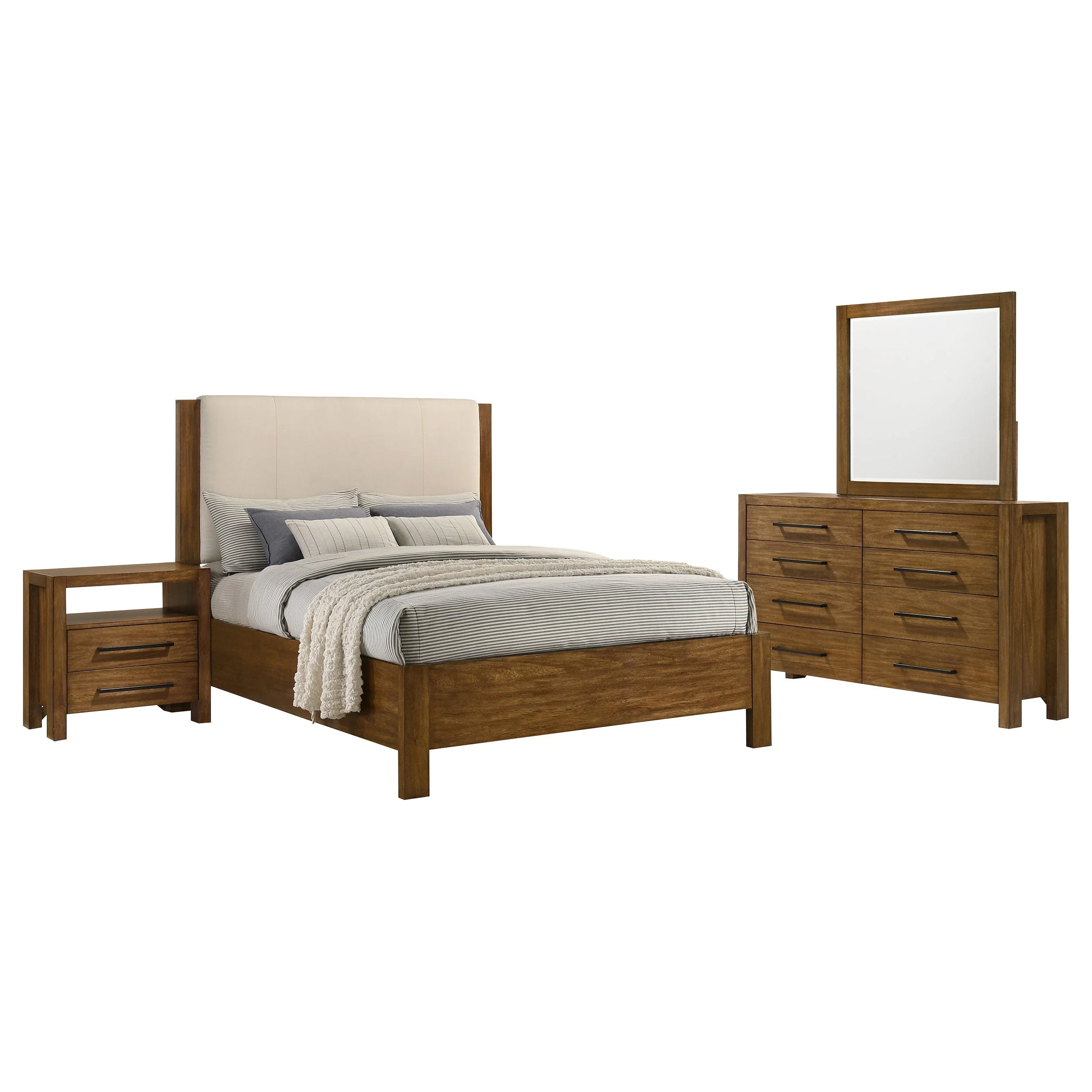 Adderley Warm Brown 4-piece California King Bedroom Set