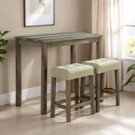 Adelaide Brown/Beige 3-Piece Dining Room Set