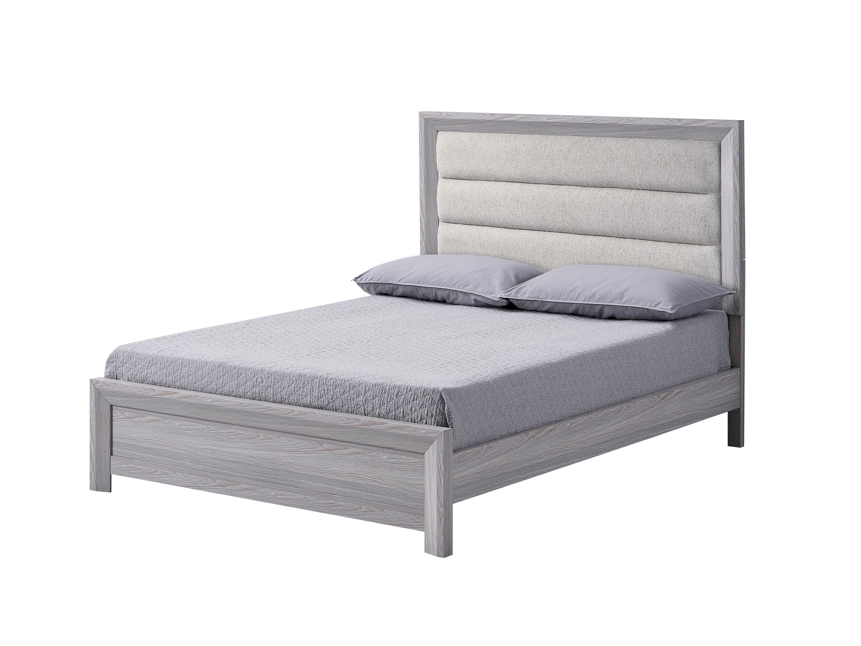 Adelaide Driftwood Full Upholstered Panel Bed - Image 4