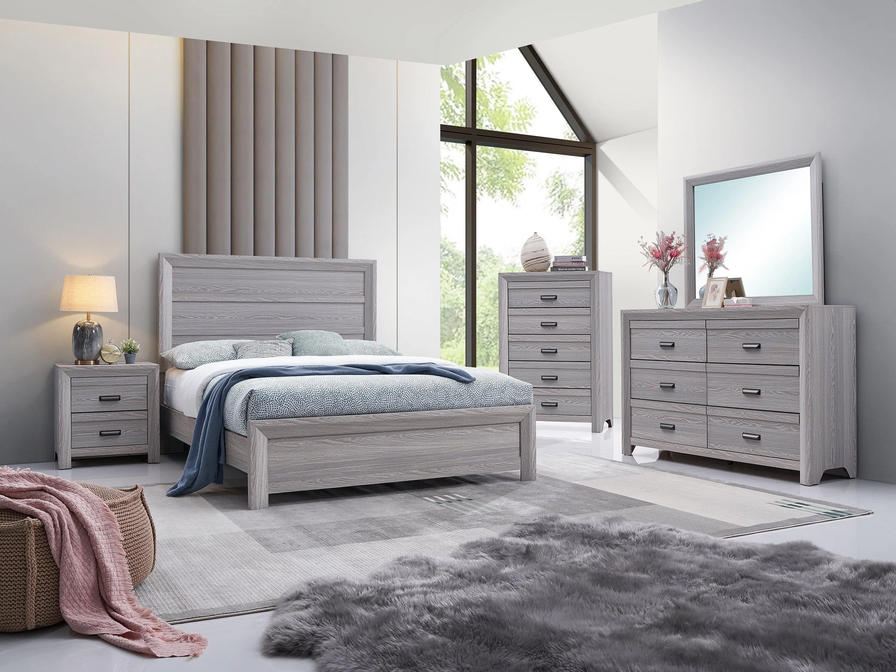 Adelaide Driftwood Queen Panel Bed - Image 2