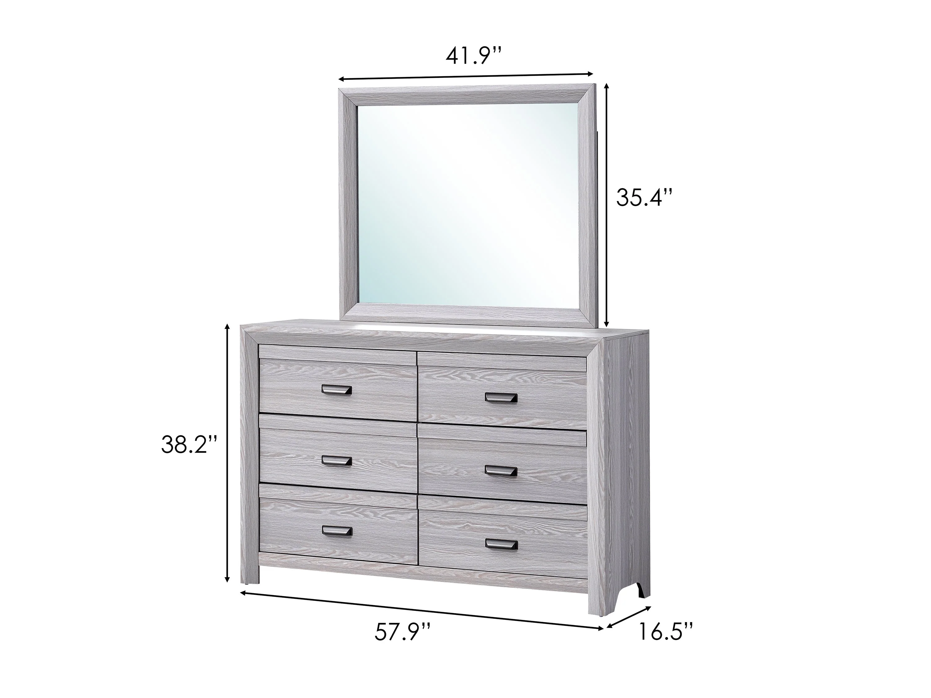Adelaide Driftwood Upholstered Panel Youth Bedroom Set - Image 13