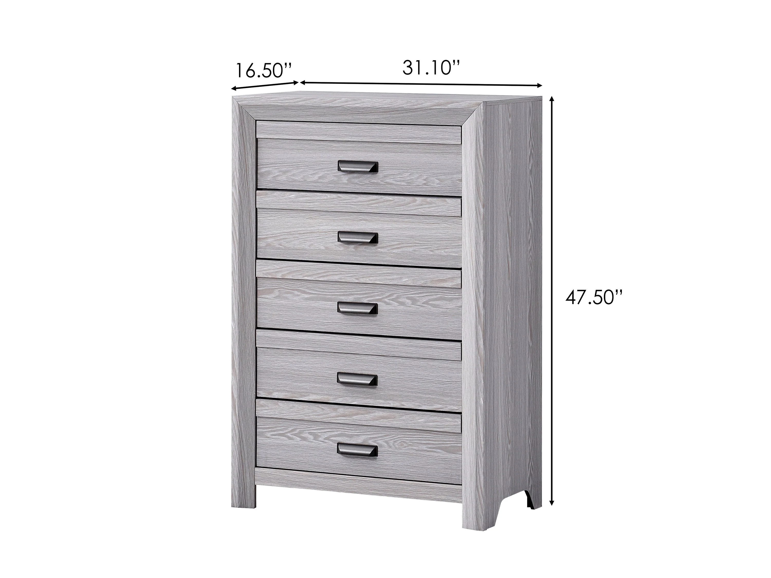 Adelaide Driftwood Upholstered Panel Youth Bedroom Set - Image 15