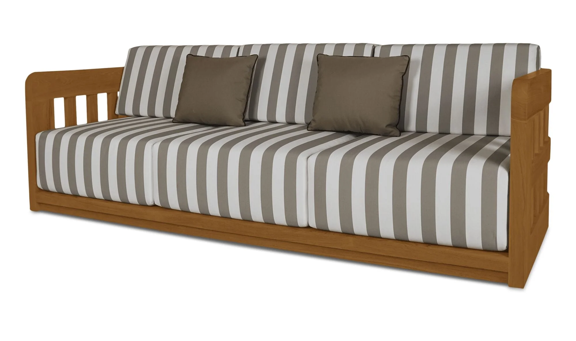Adelaide Outdoor Sofa Brown Stripe - Image 2