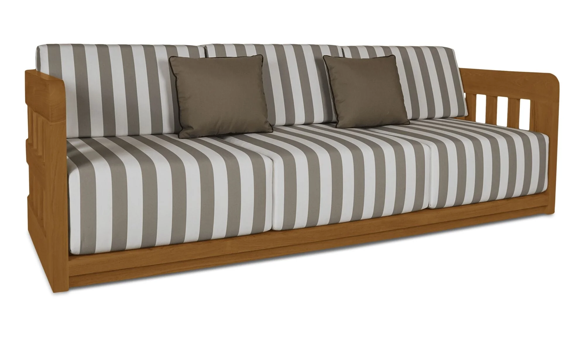 Adelaide Outdoor Sofa Brown Stripe - Image 3