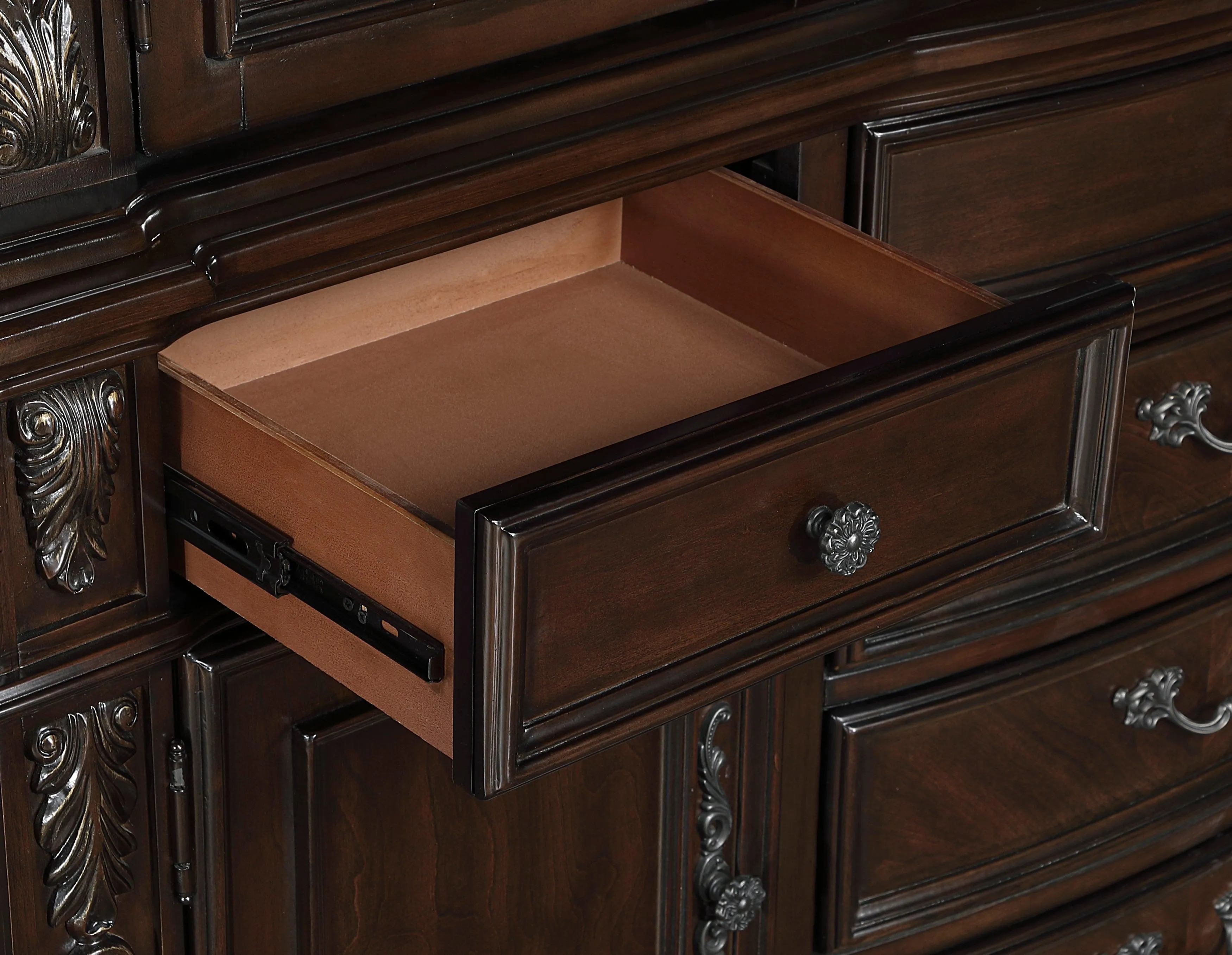 Adelina Cherry Buffet & Hutch - Image 5