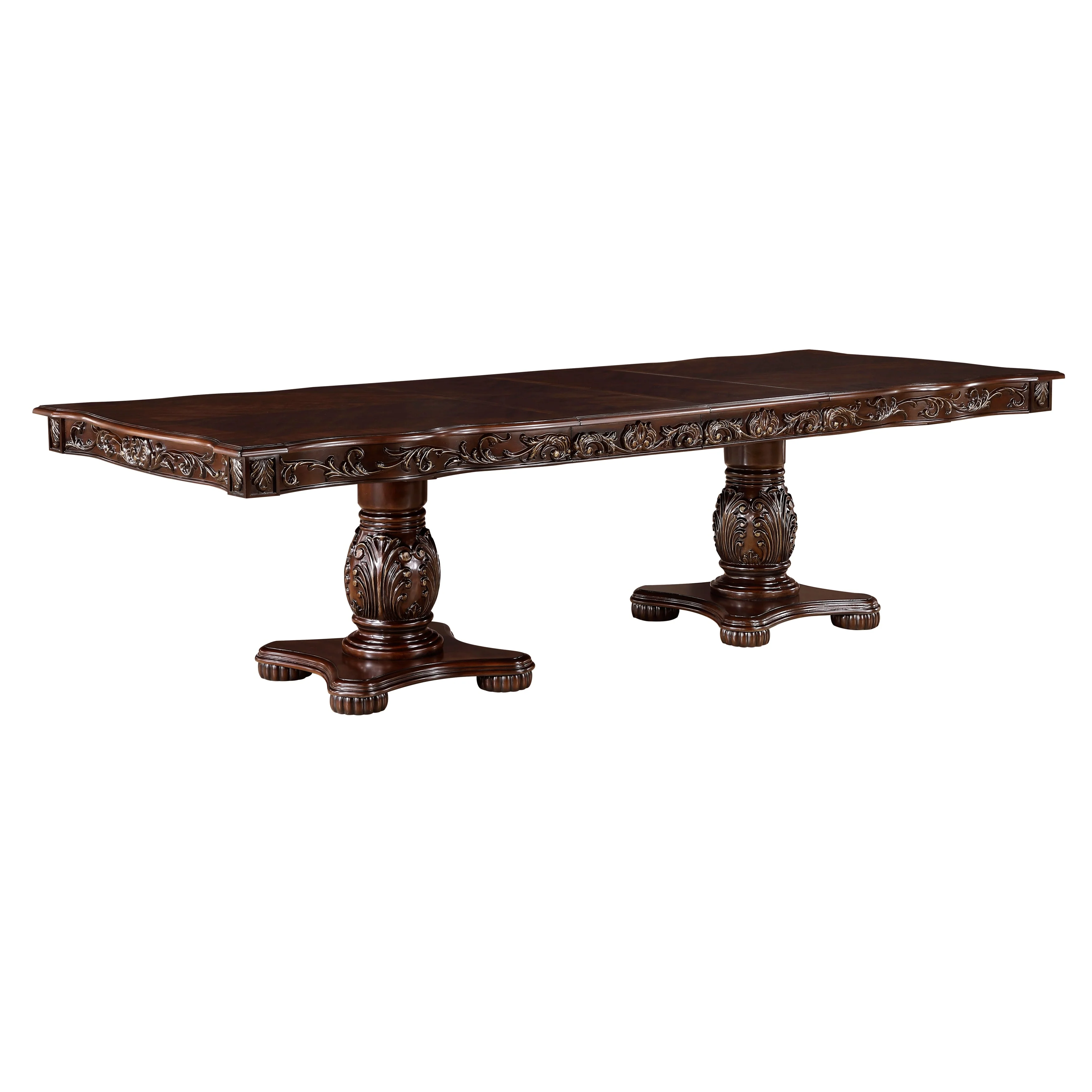 Adelina Cherry Double Pedestal Extendable Dining Room Set - Image 9