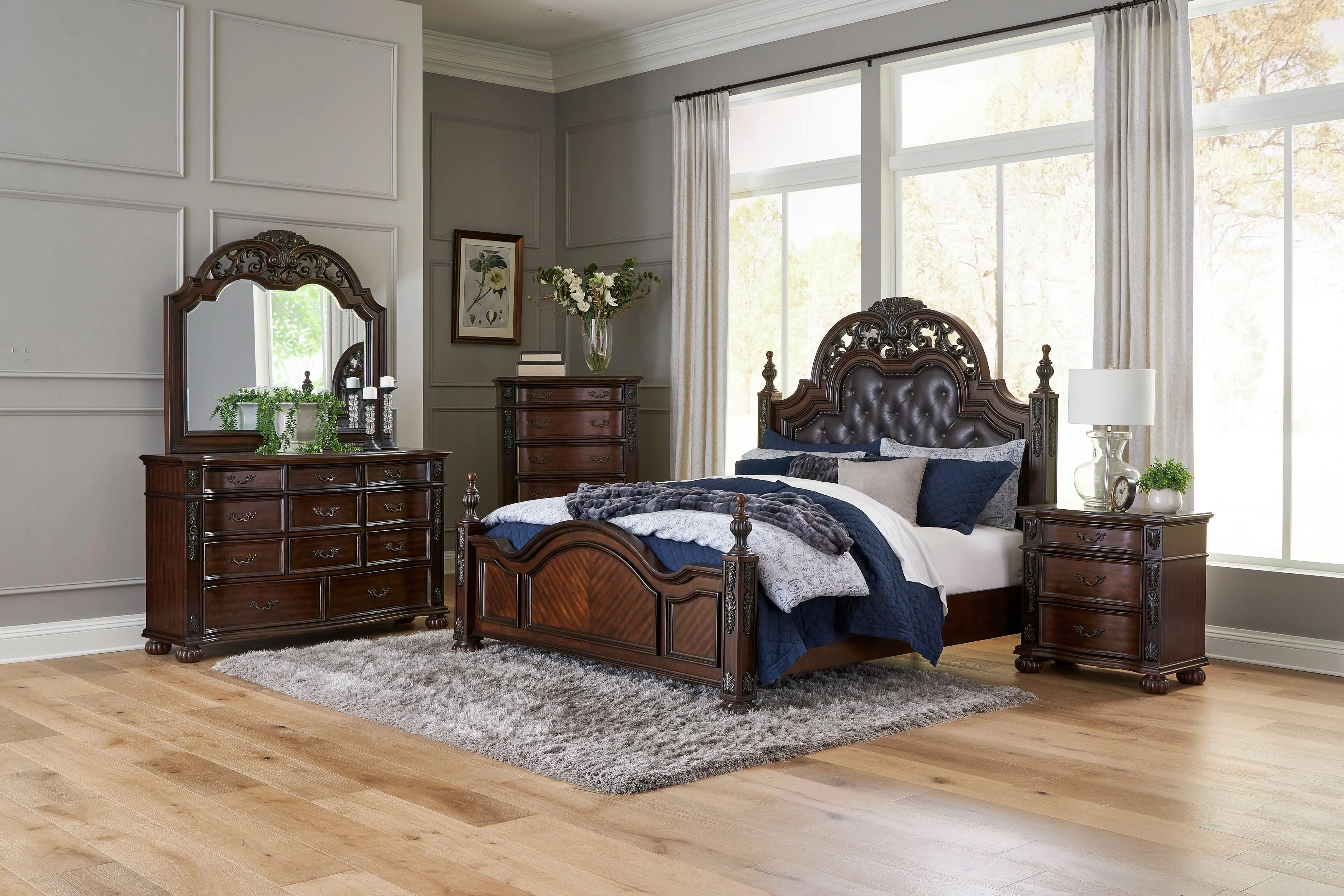 Adelina Cherry Eastern King Bed - Image 2