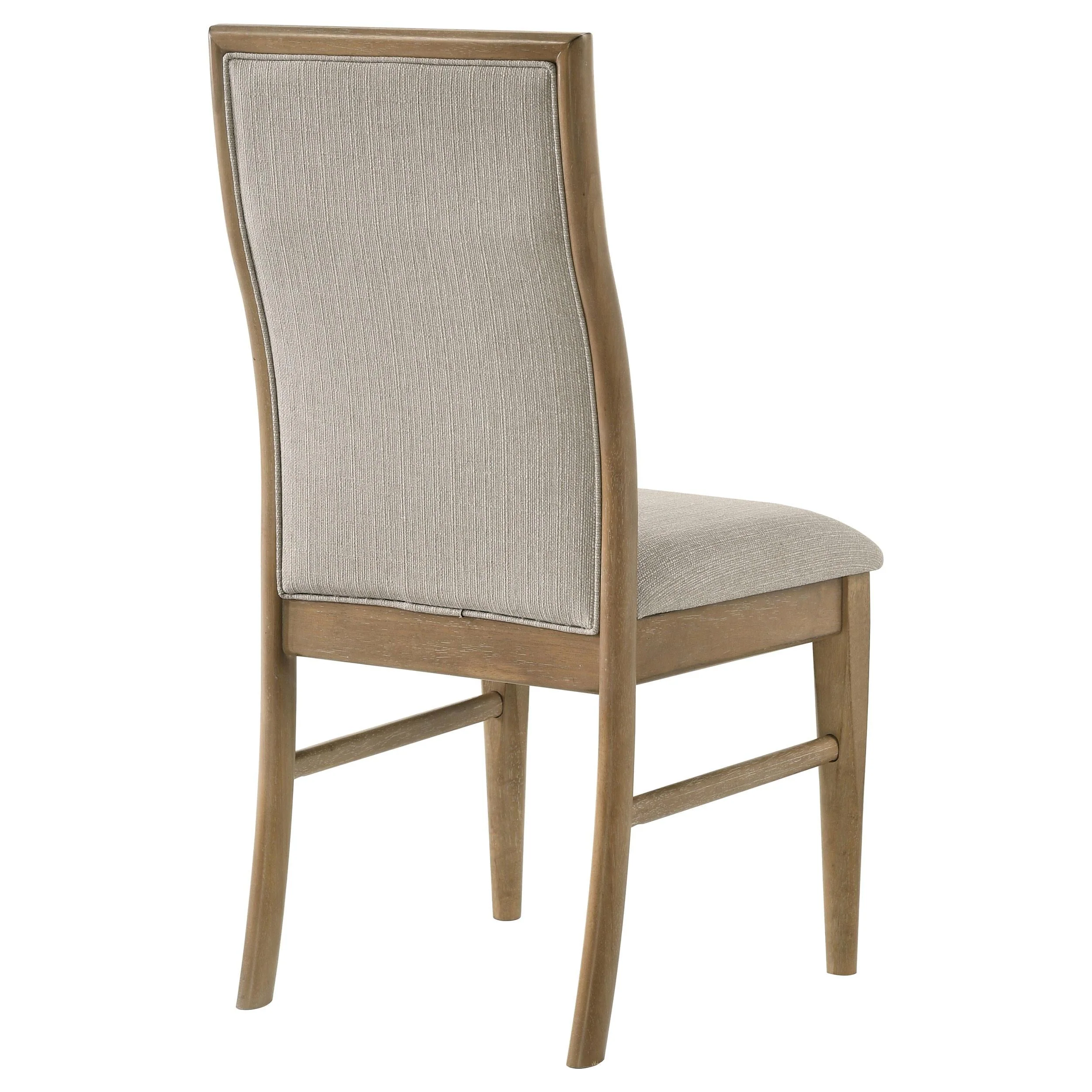 Adina Barley and Distressed Light Brown Upholstered Dining Side Chair, Set of 2 - Image 8