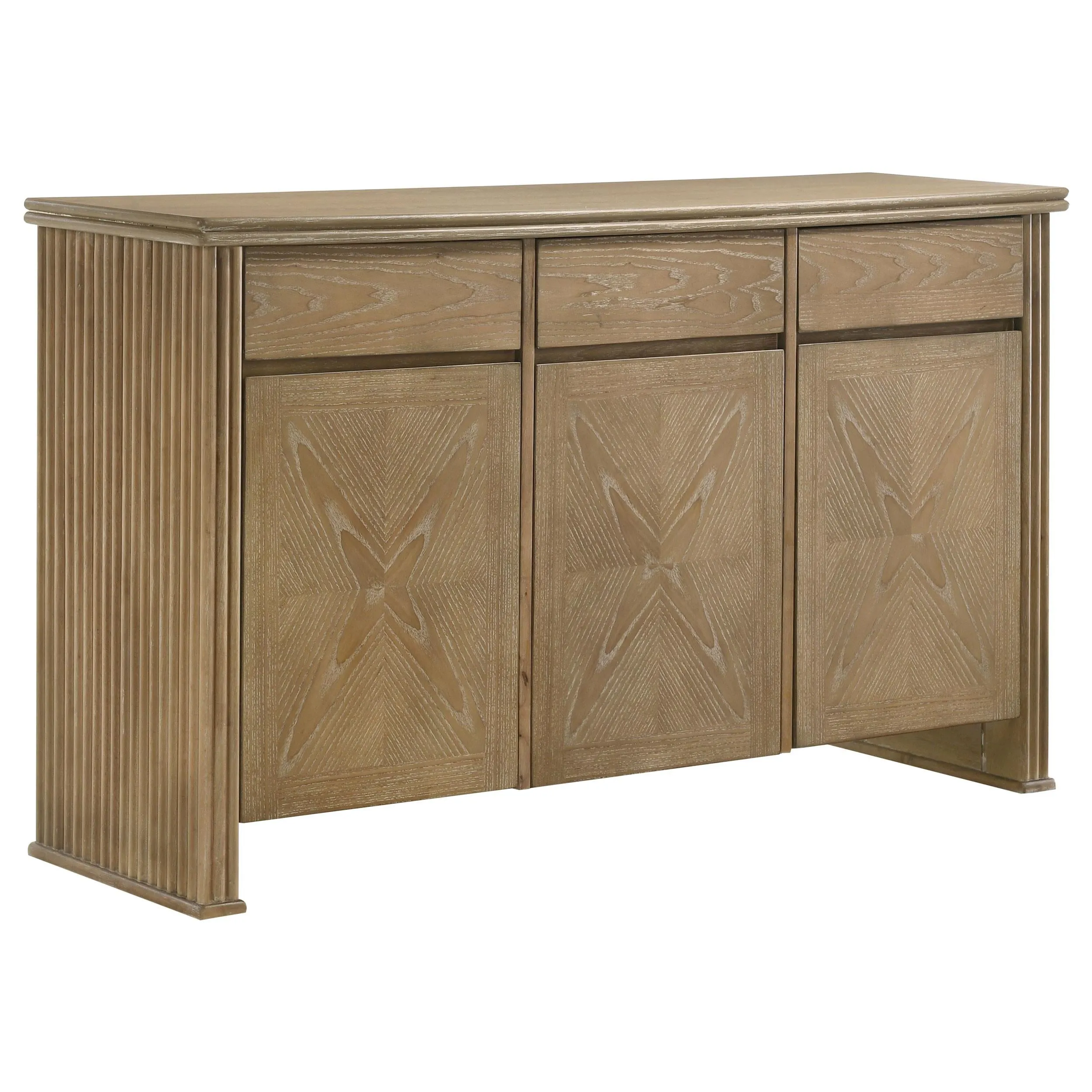 Adina Distressed Light Brown 2-Door Dining Sideboard Server - Image 2