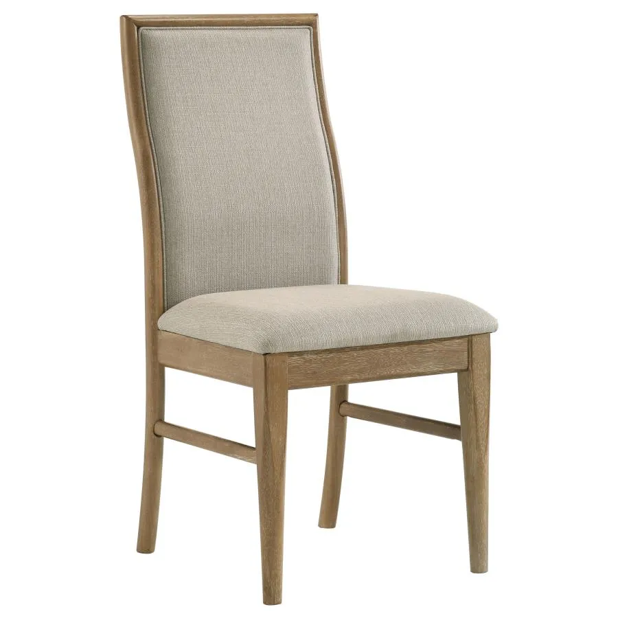 Adina Distressed Light Brown 5-Piece Round Dining Room Set - Image 7
