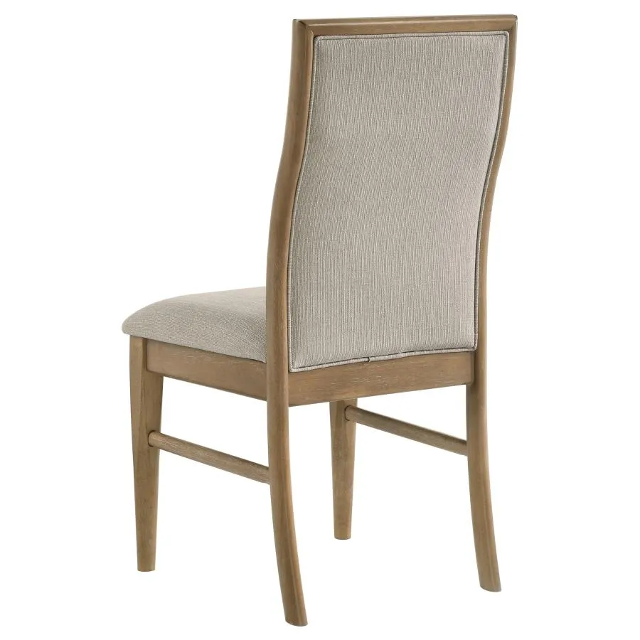 Adina Distressed Light Brown 5-Piece Round Dining Room Set - Image 9