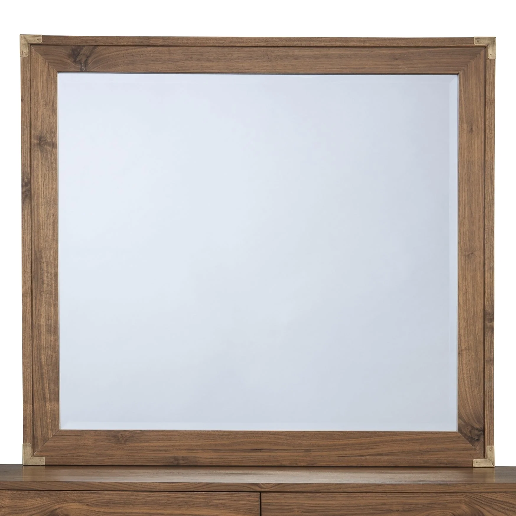 Adler Beveled Glass Mirror in Natural Walnut - Image 4
