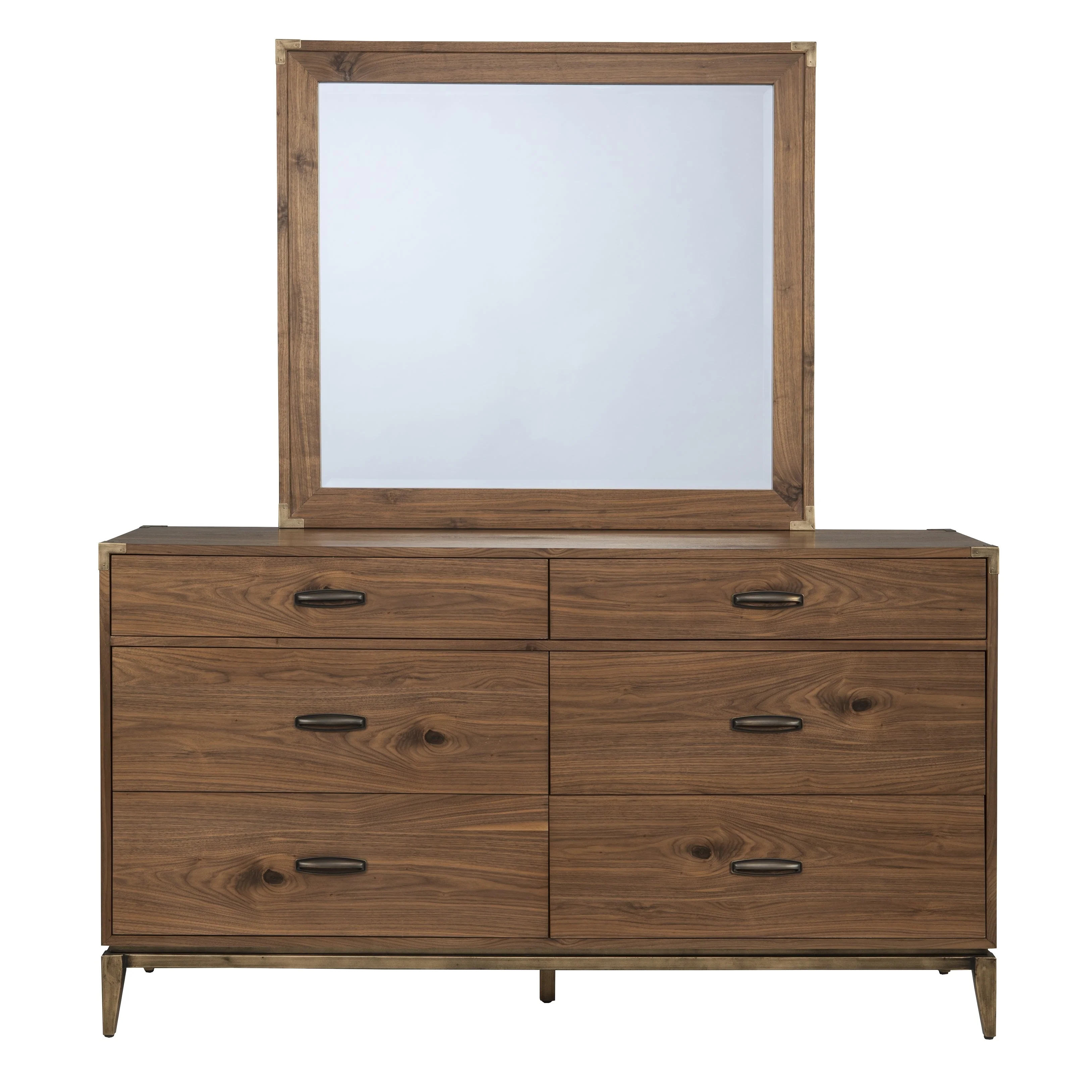 Adler Beveled Glass Mirror in Natural Walnut - Image 7