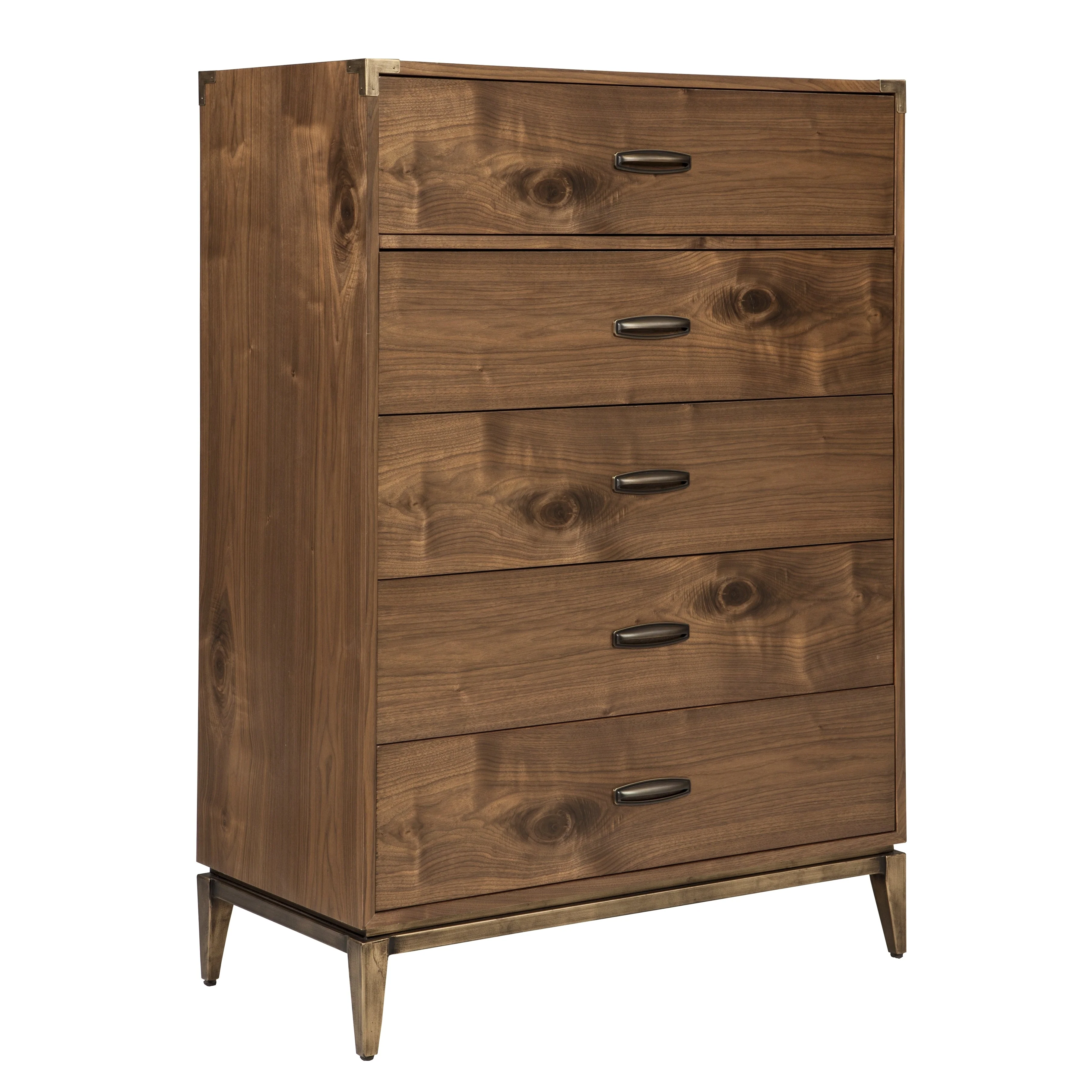 Adler Five Drawer Chest in Natural Walnut - Image 3