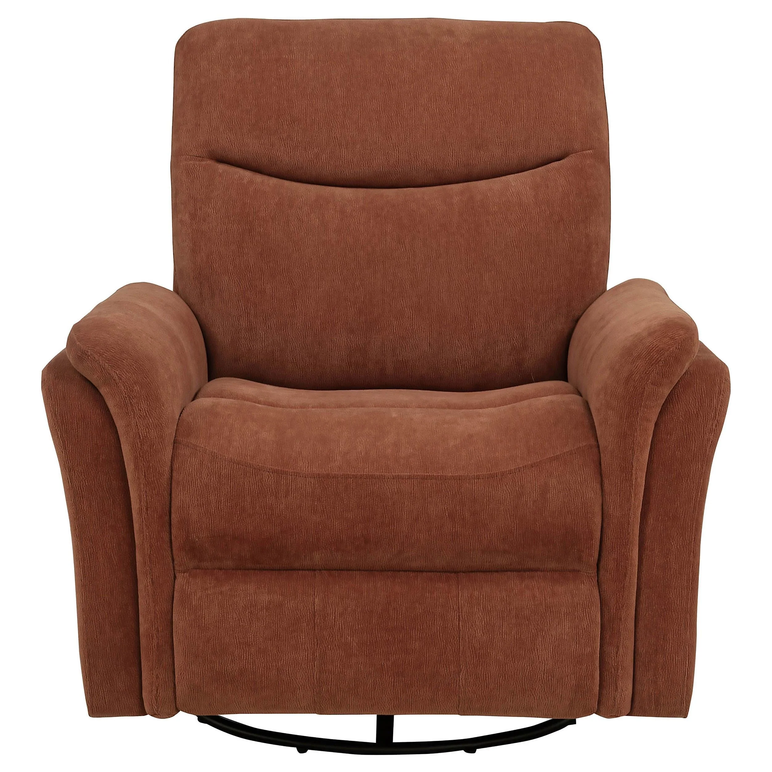 Adler Rust Upholstered Power Swivel Glider Recliner - Image 6
