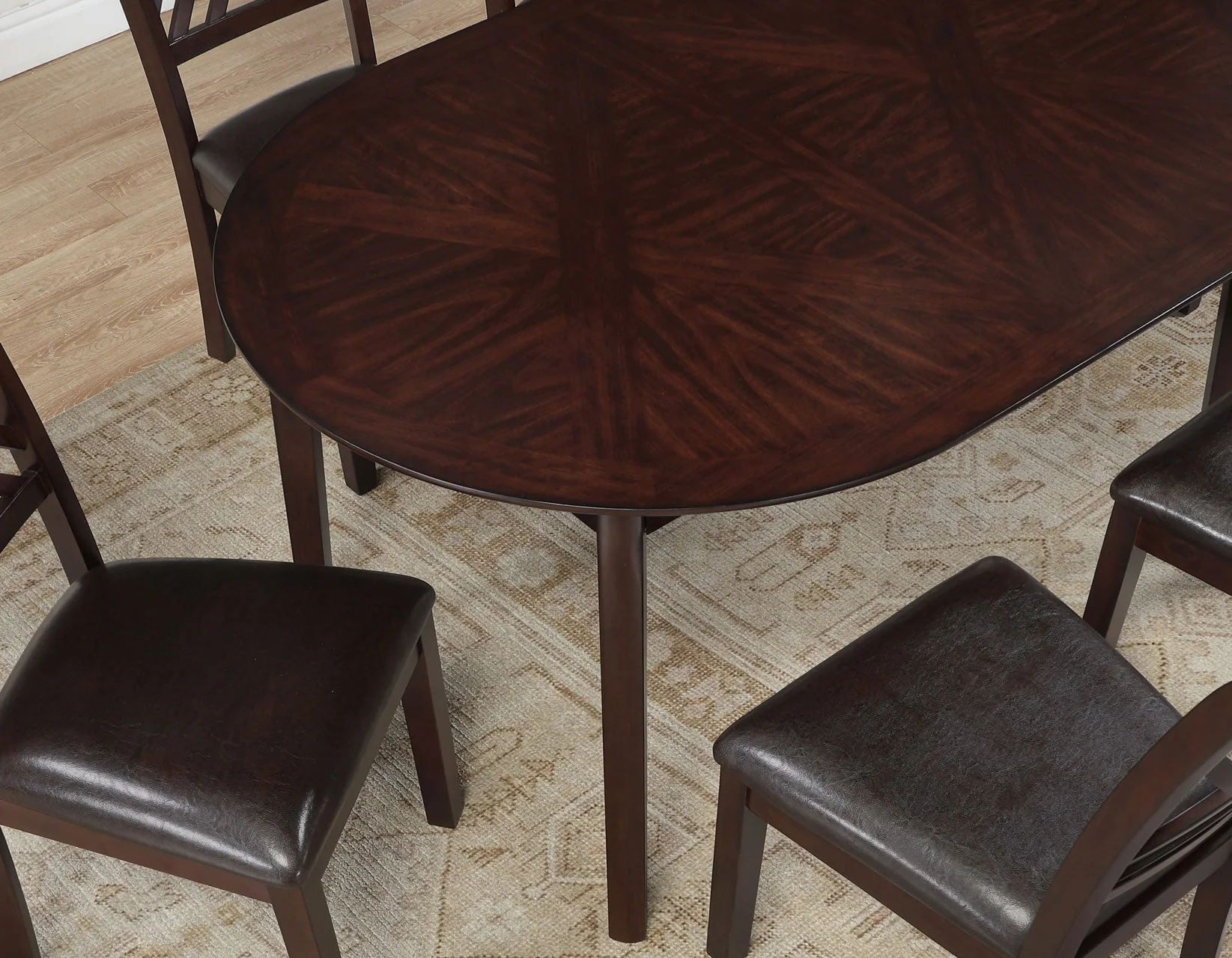 Adrian Espresso 60″ Oval Dining Table - Image 9