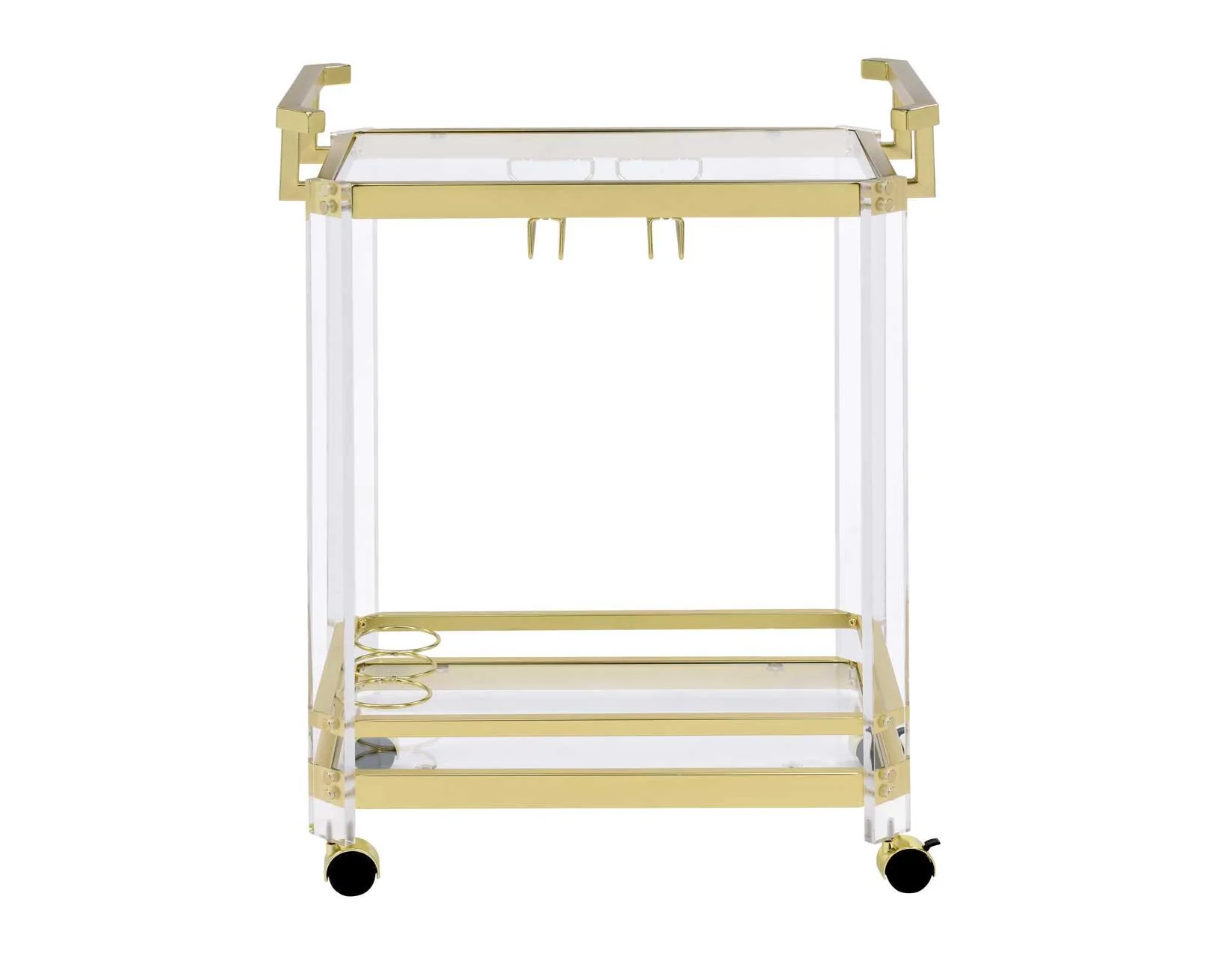 Aerin Server Cart, Gold - Image 3