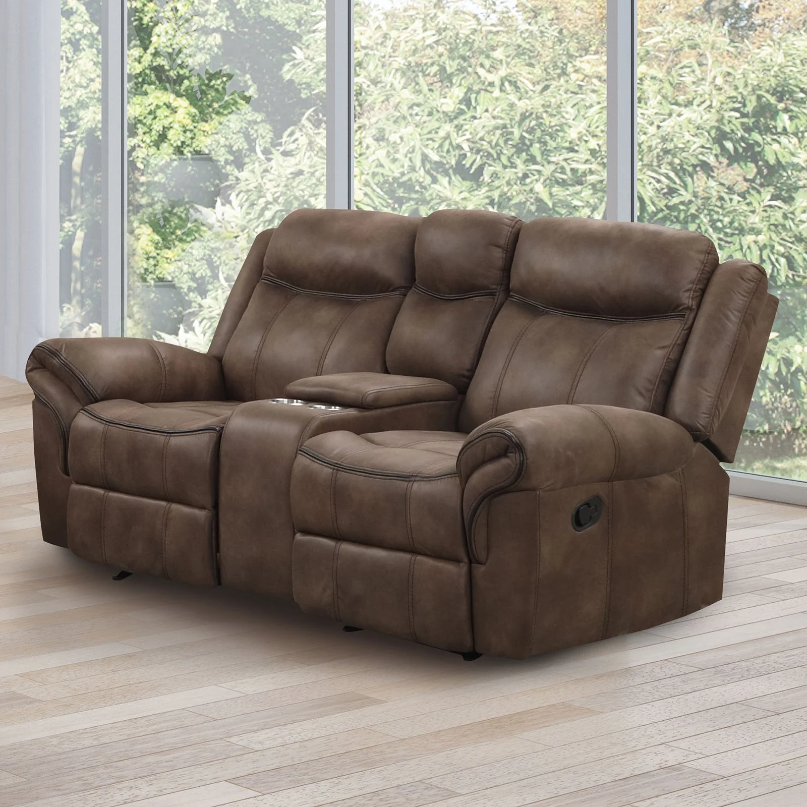 Agata Brown Sofa & Loveseat - Image 2