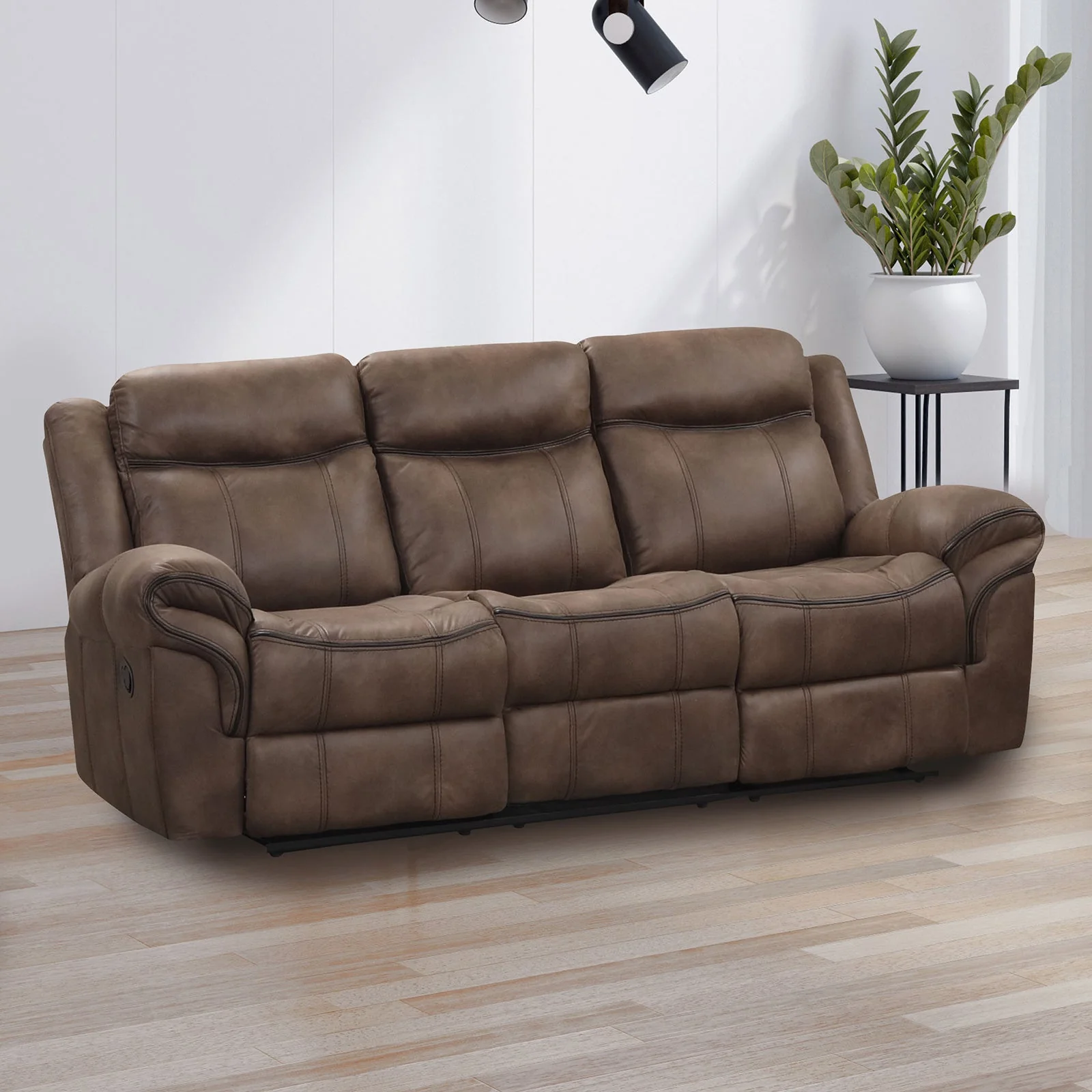 Agata Brown Sofa & Loveseat & Chair - Image 8