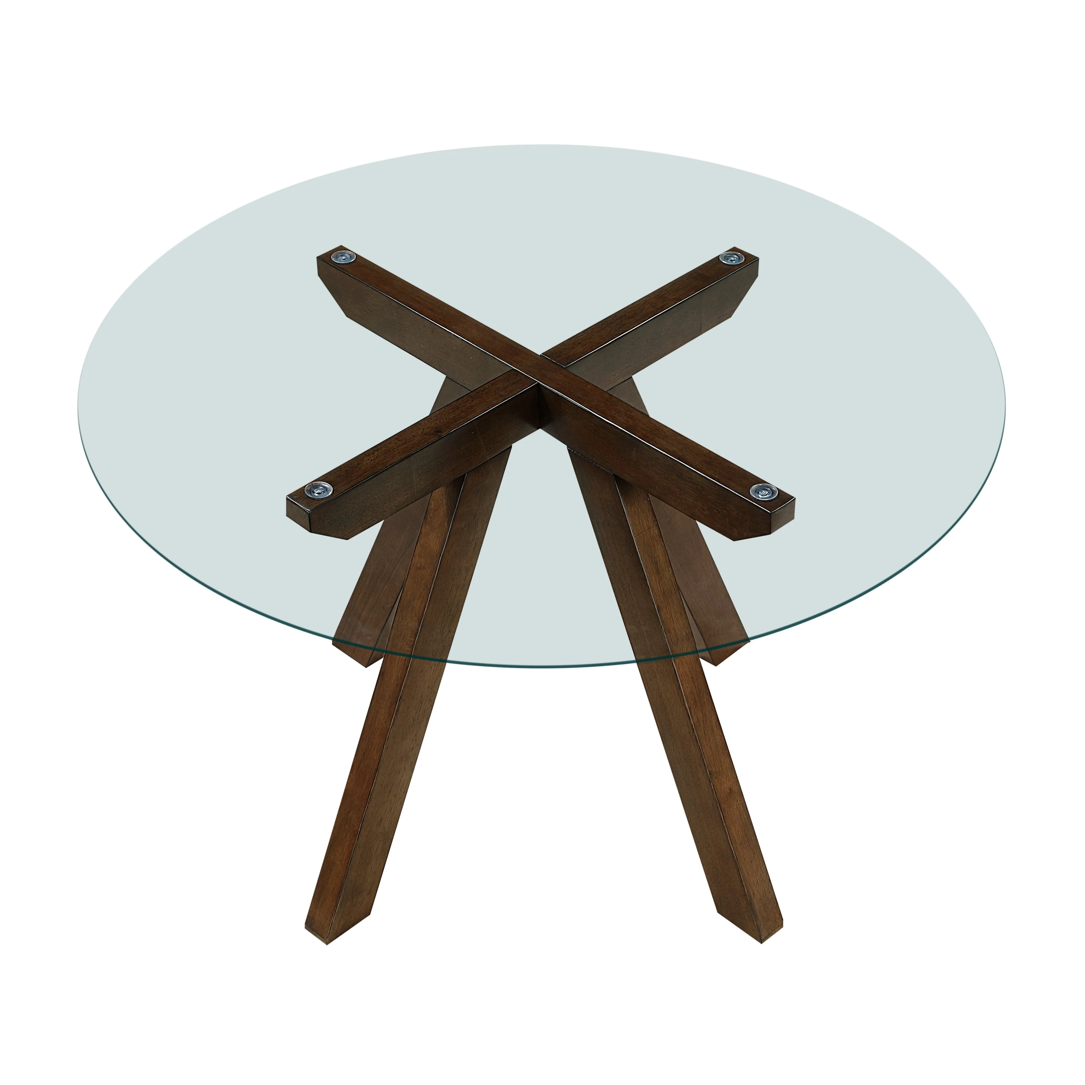 Aiden Tempered Glass Brown Dining Table - Image 4