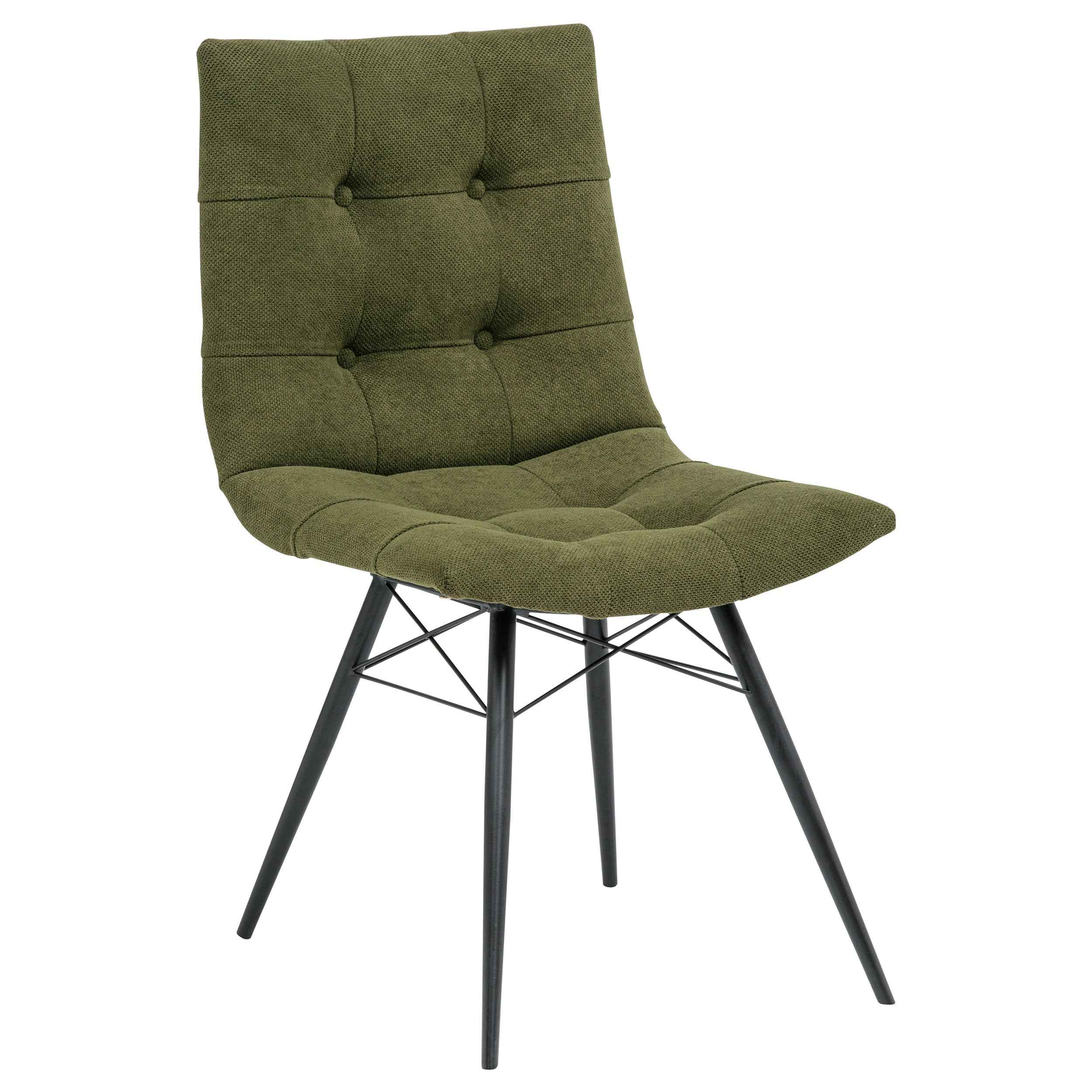 Aiken Saddle/Forest Green Fabric Upholstered Dining Side Chair (Set of 4) - Image 3
